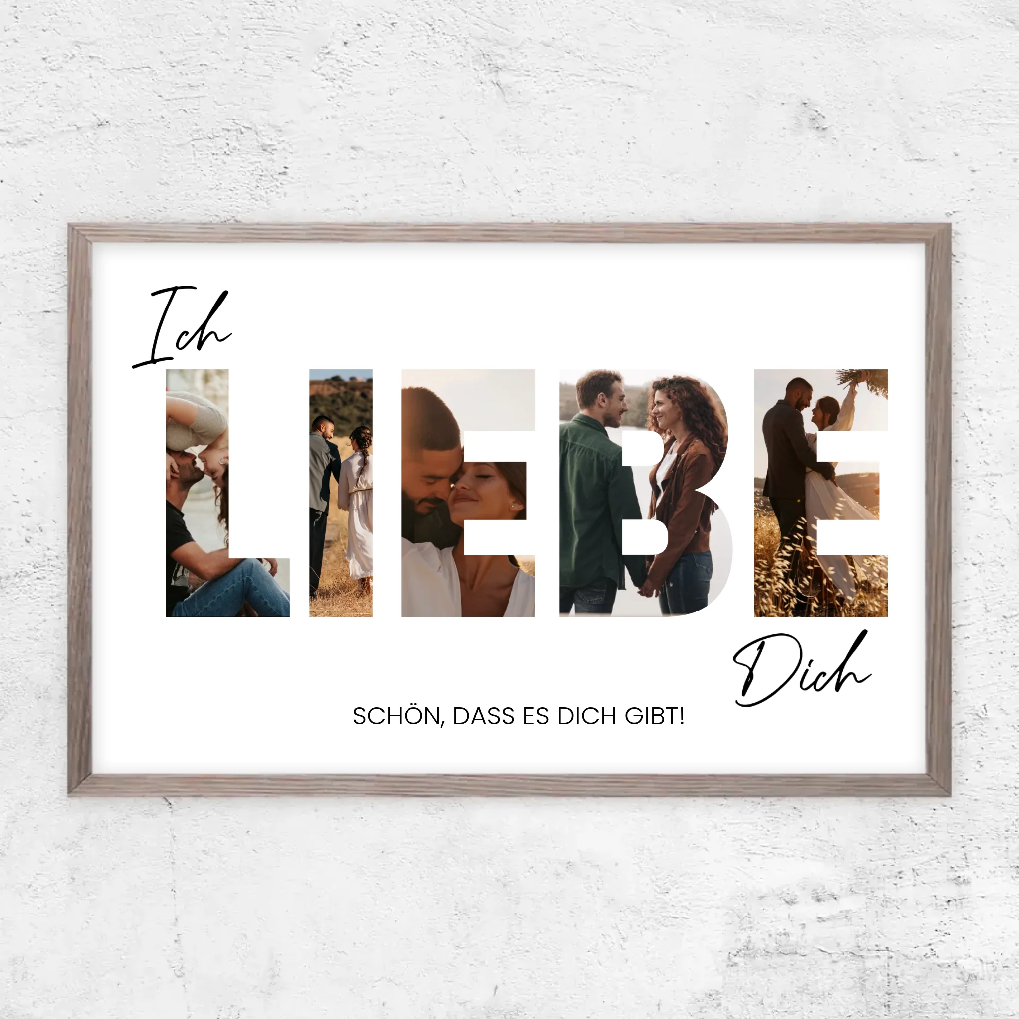 Personalisiertes Poster "Ich liebe dich - Mit Fotos"