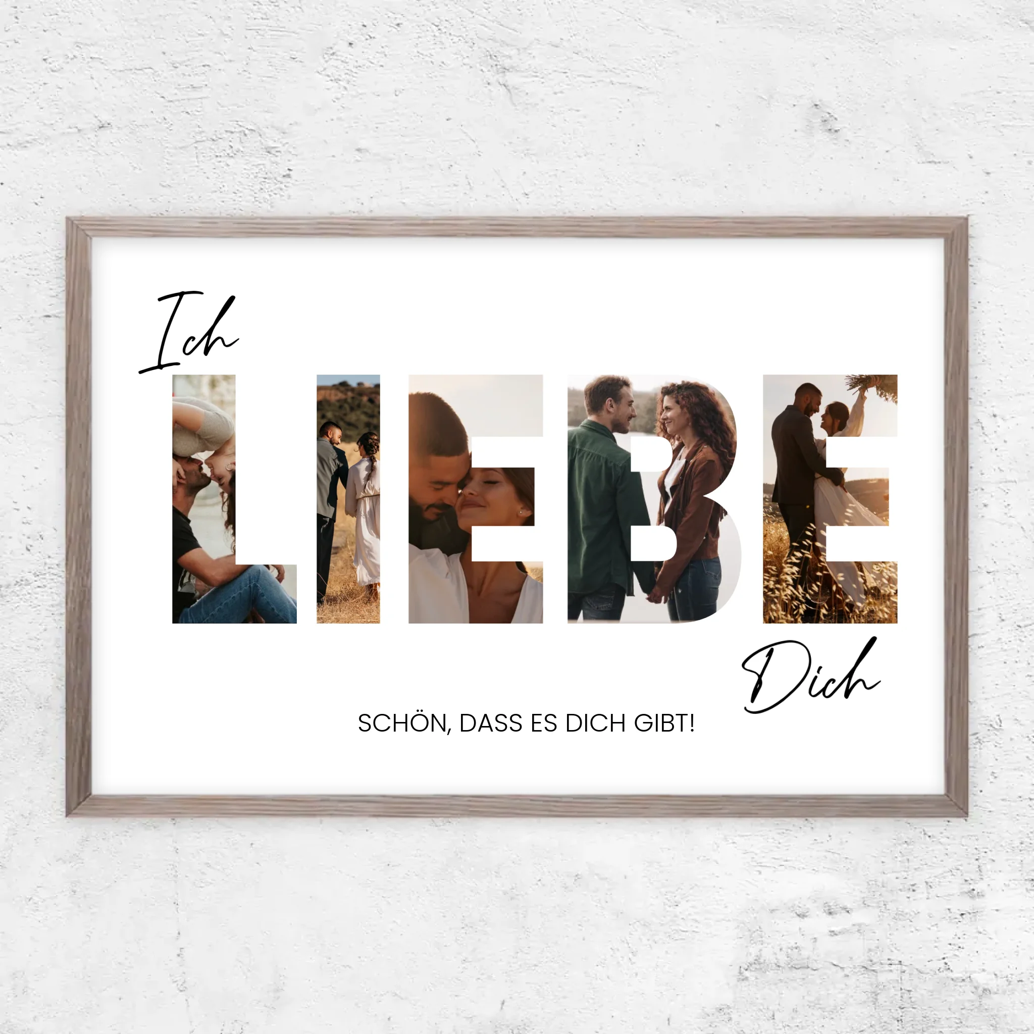 Personalisiertes Poster "Ich liebe dich - Mit Fotos"