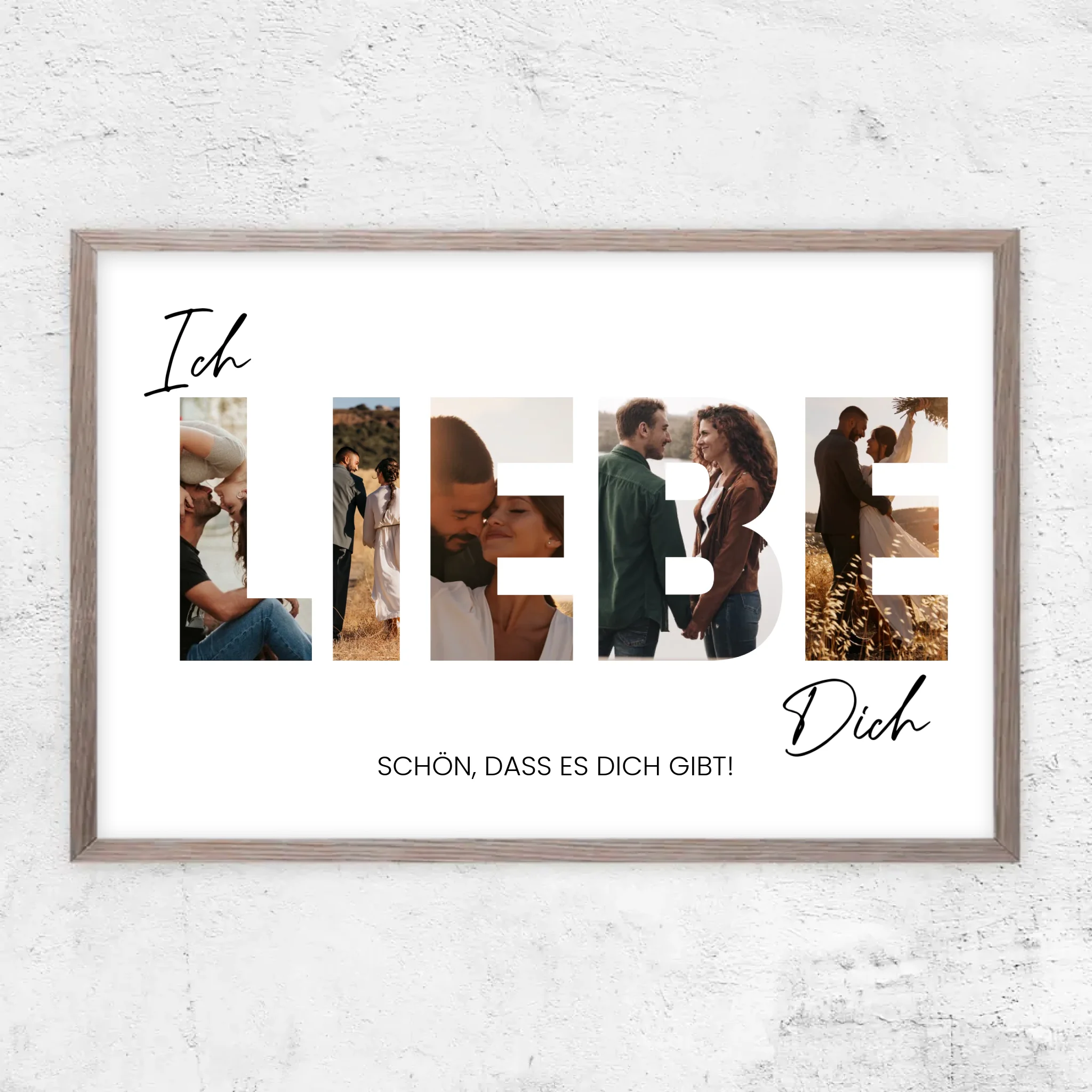 Personalisiertes Poster "Ich liebe dich - Mit Fotos"