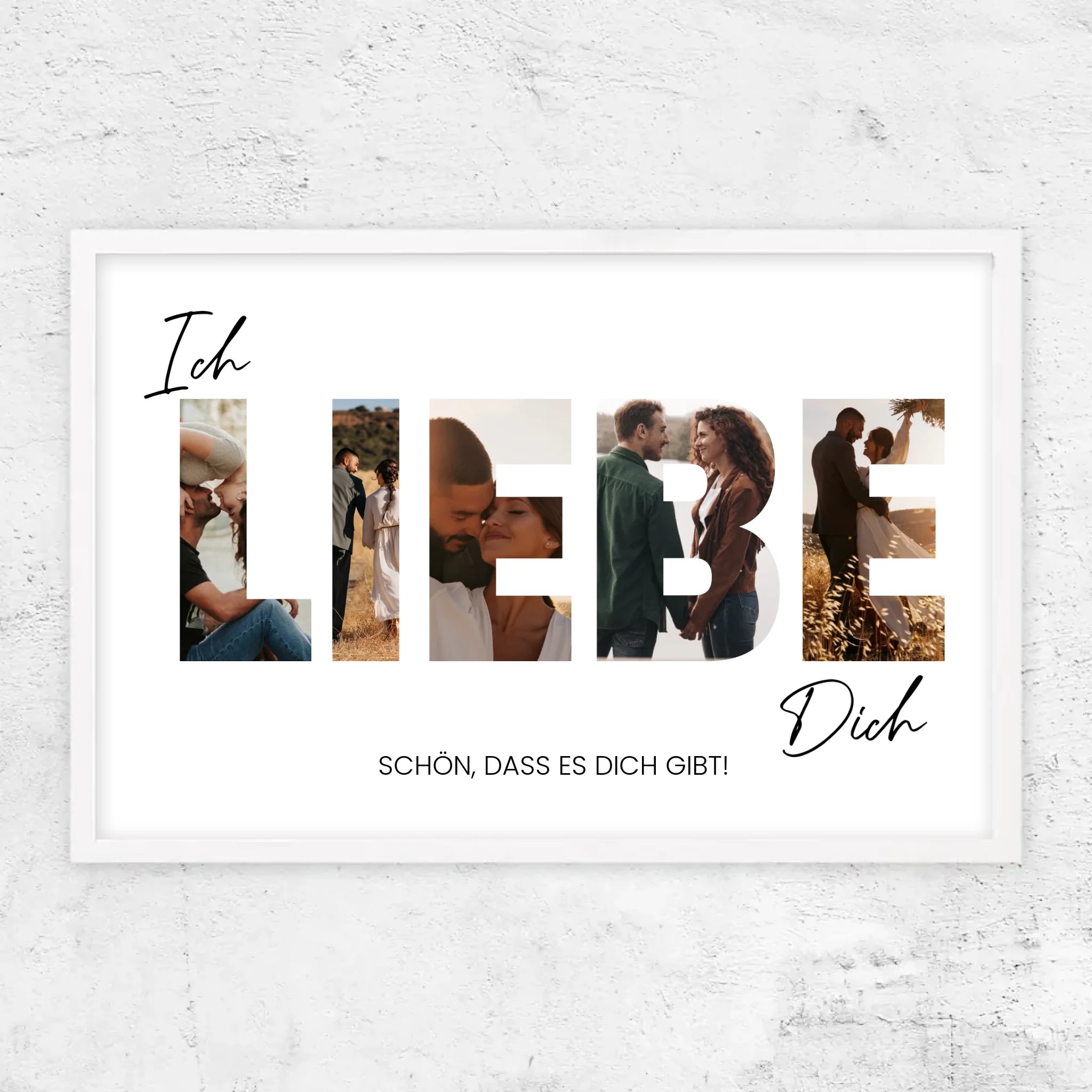 Personalisiertes Poster "Ich liebe dich - Mit Fotos"