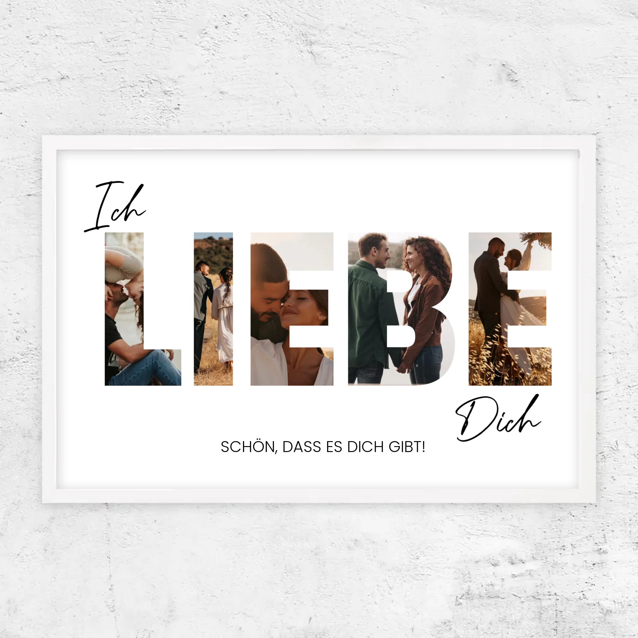 Personalisiertes Poster "Ich liebe dich - Mit Fotos"