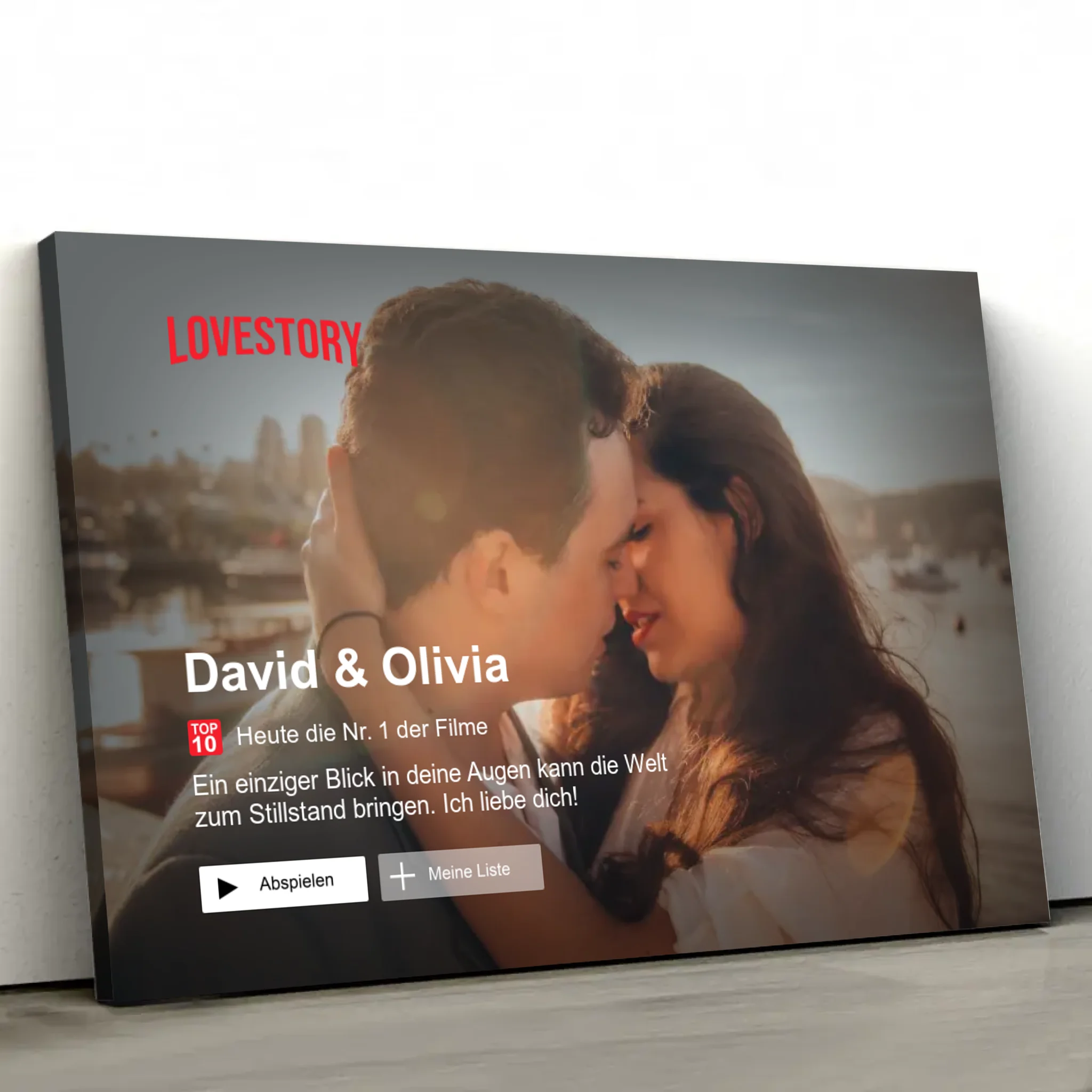 Personalisierte Leinwand "Lovestory"