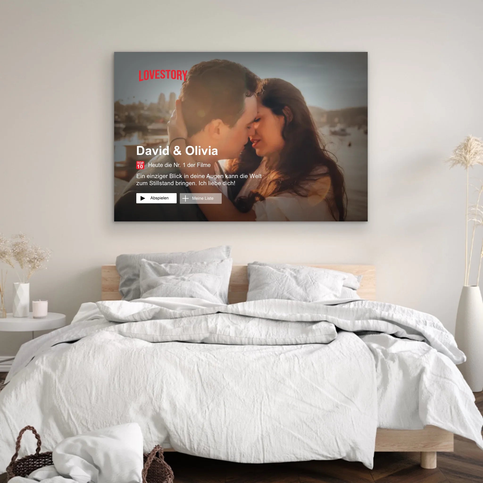 Personalisierte Leinwand "Lovestory"