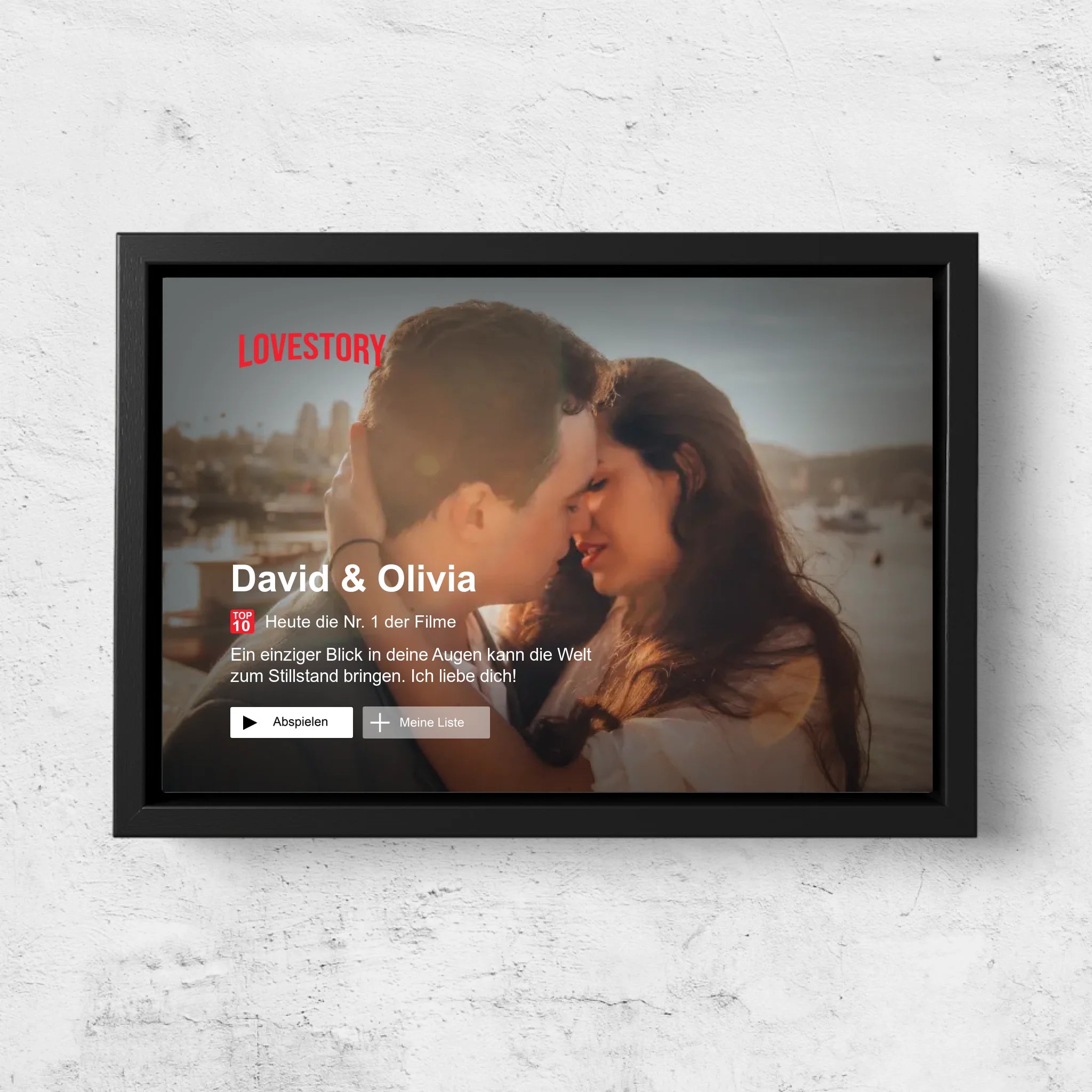 Personalisierte Leinwand "Lovestory"