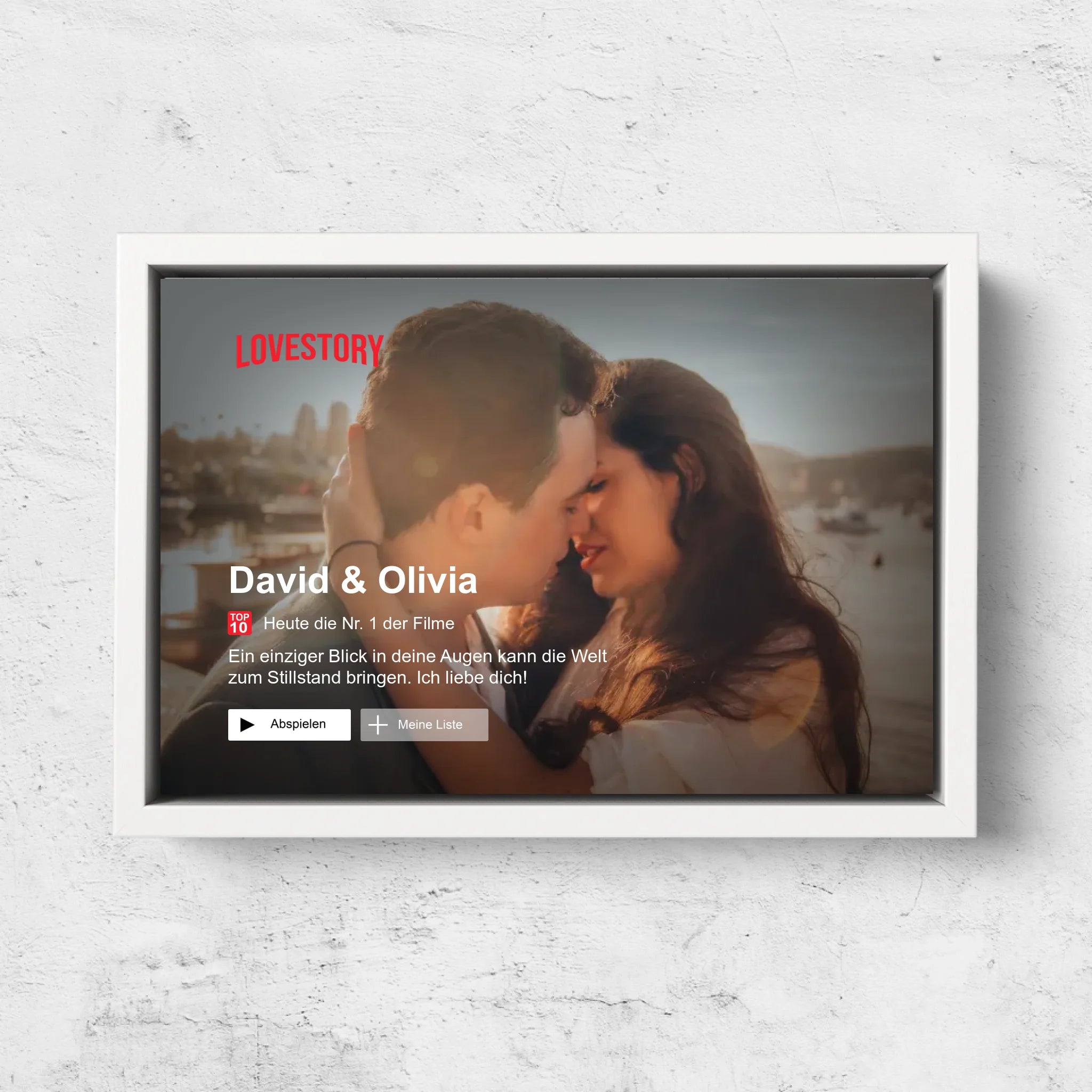 Personalisierte Leinwand "Lovestory"