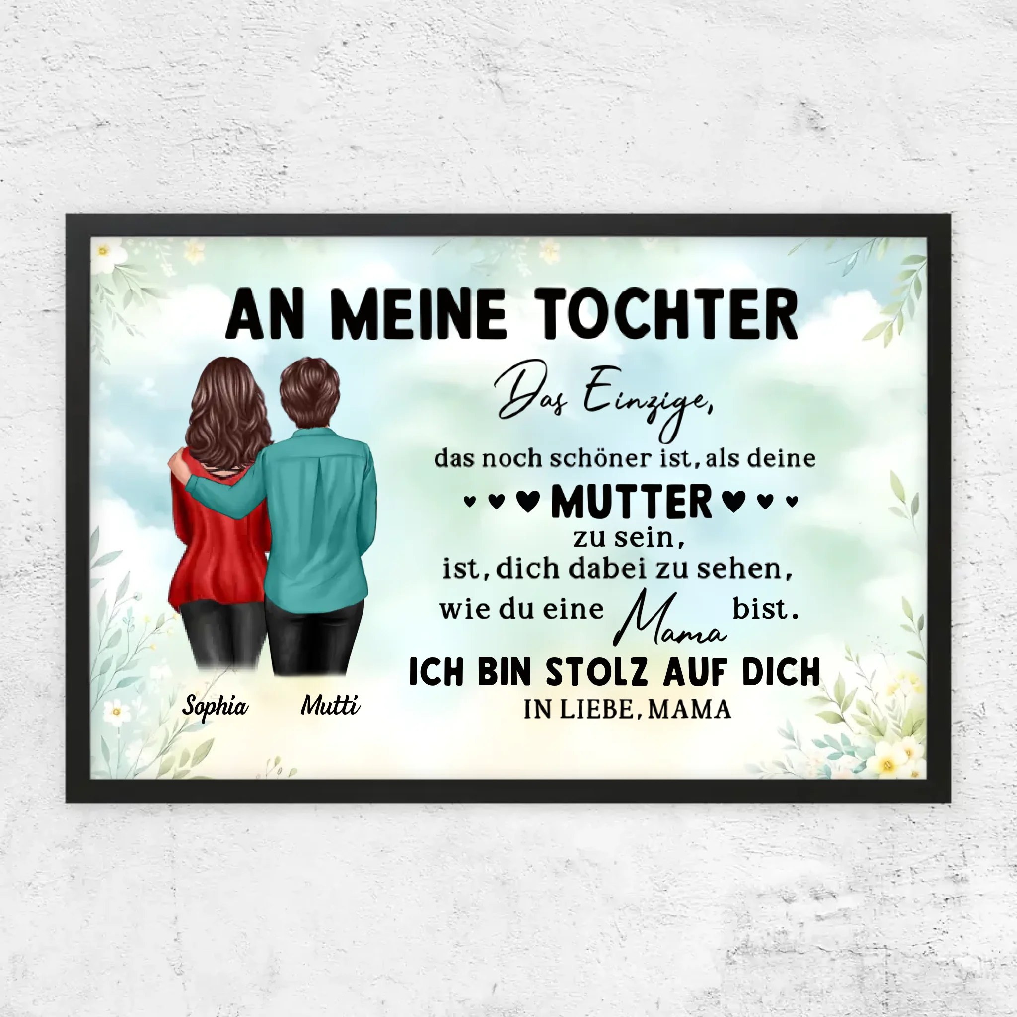 Personalisiertes Poster "Von Mutter zu Tochter - Muttertagsgeschenk"