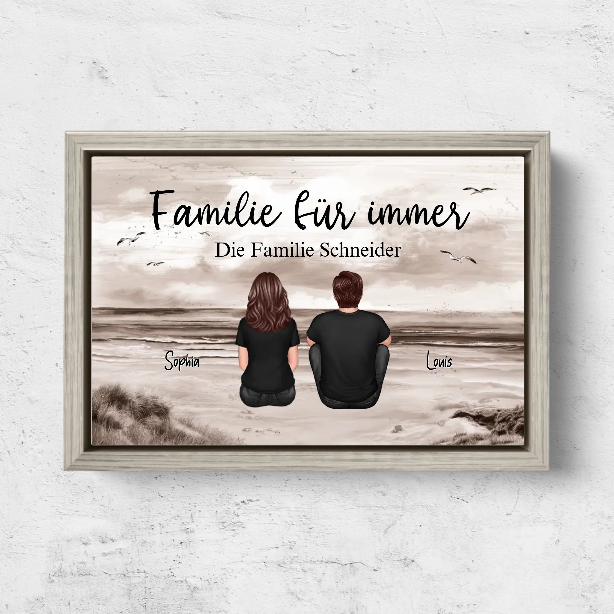 Personalisierte Leinwand "Familie für immer"