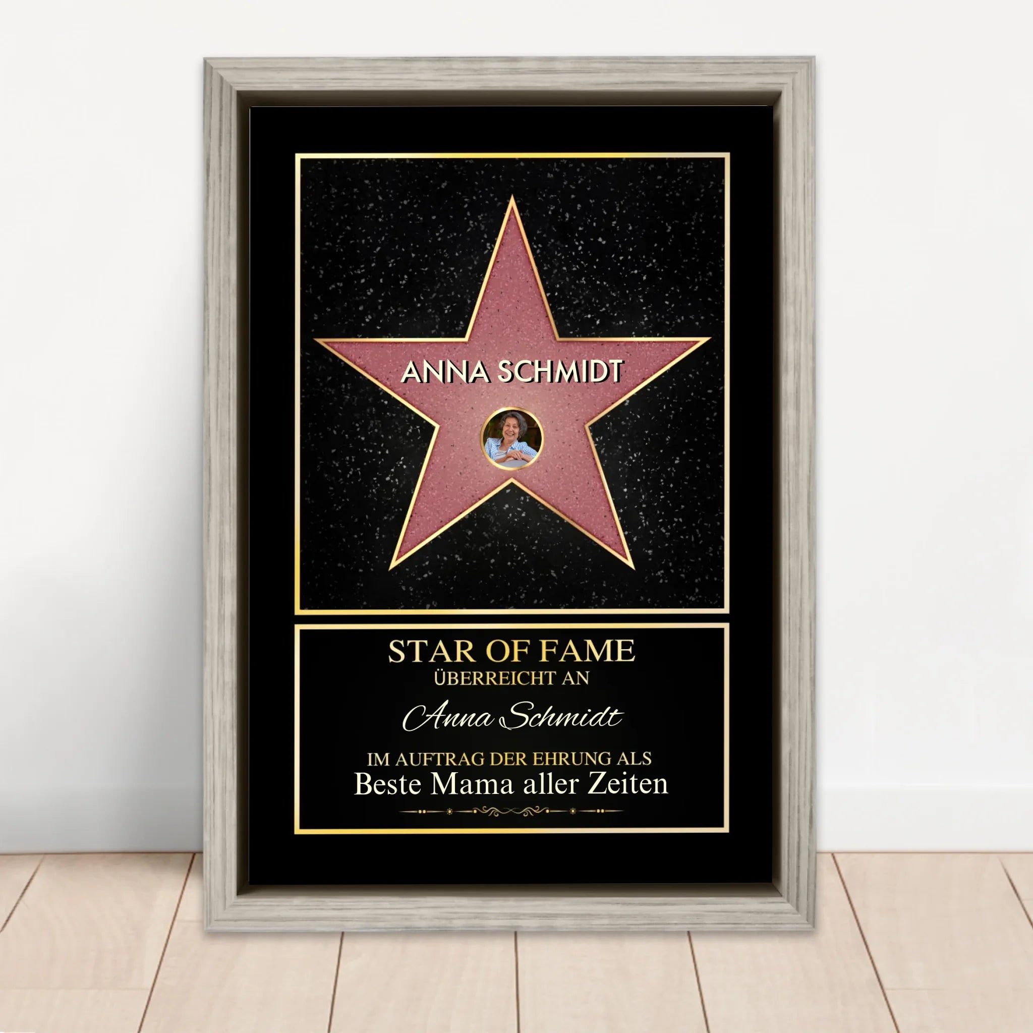 Personalisierte Leinwand "Star of Fame - mit eigenem Foto"