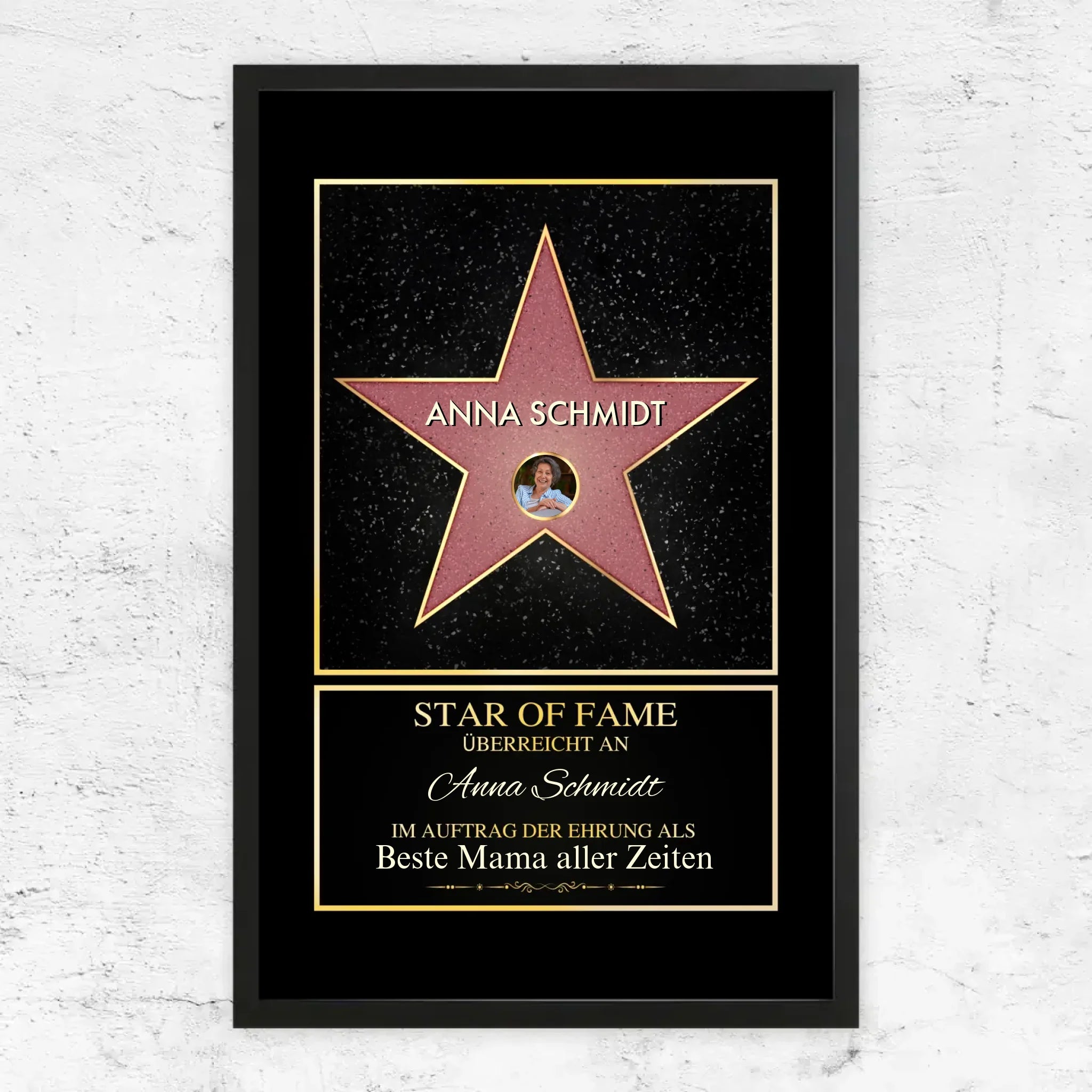 Personalisiertes Poster "Star of Fame - mit eigenem Foto"