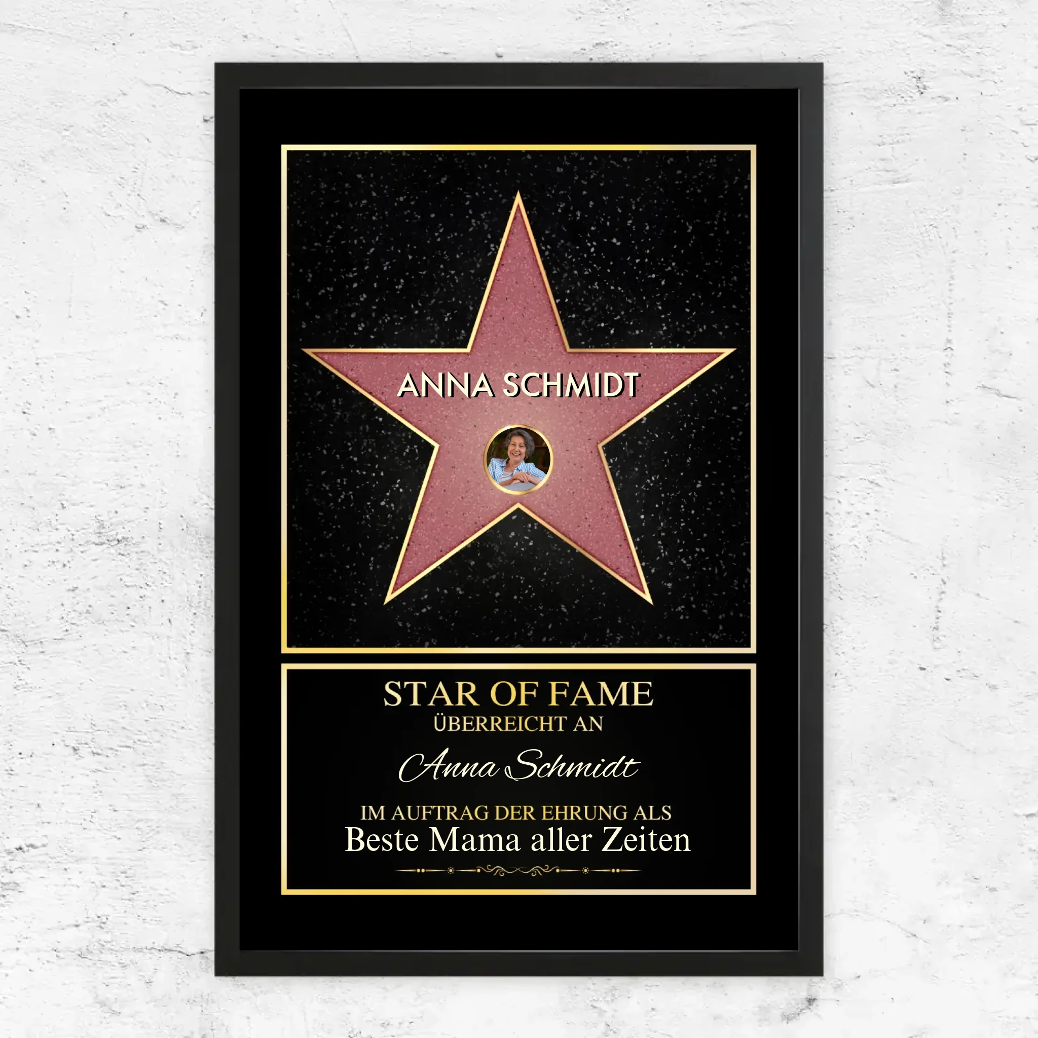 Personalisiertes Poster "Star of Fame - mit eigenem Foto"