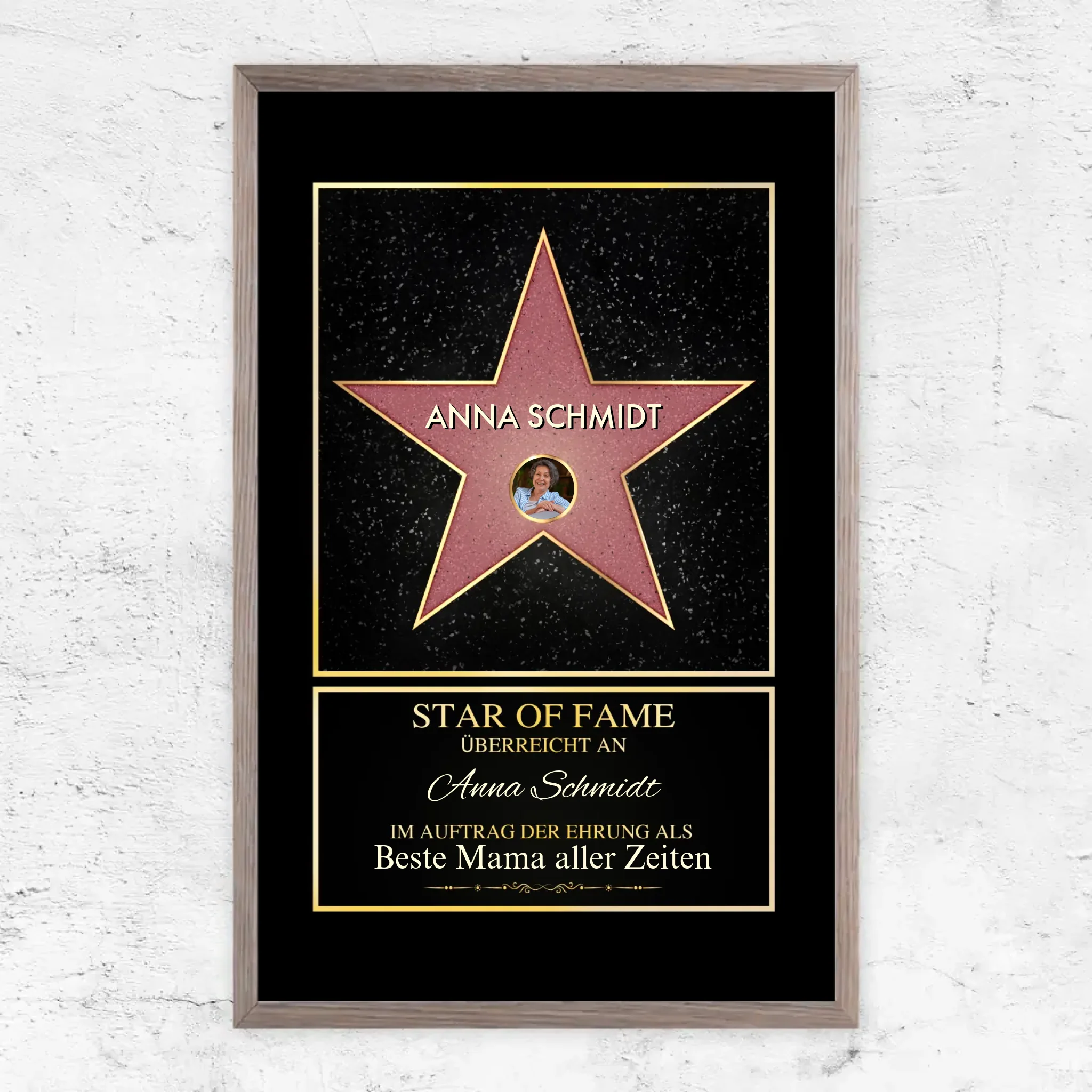 Personalisiertes Poster "Star of Fame - mit eigenem Foto"