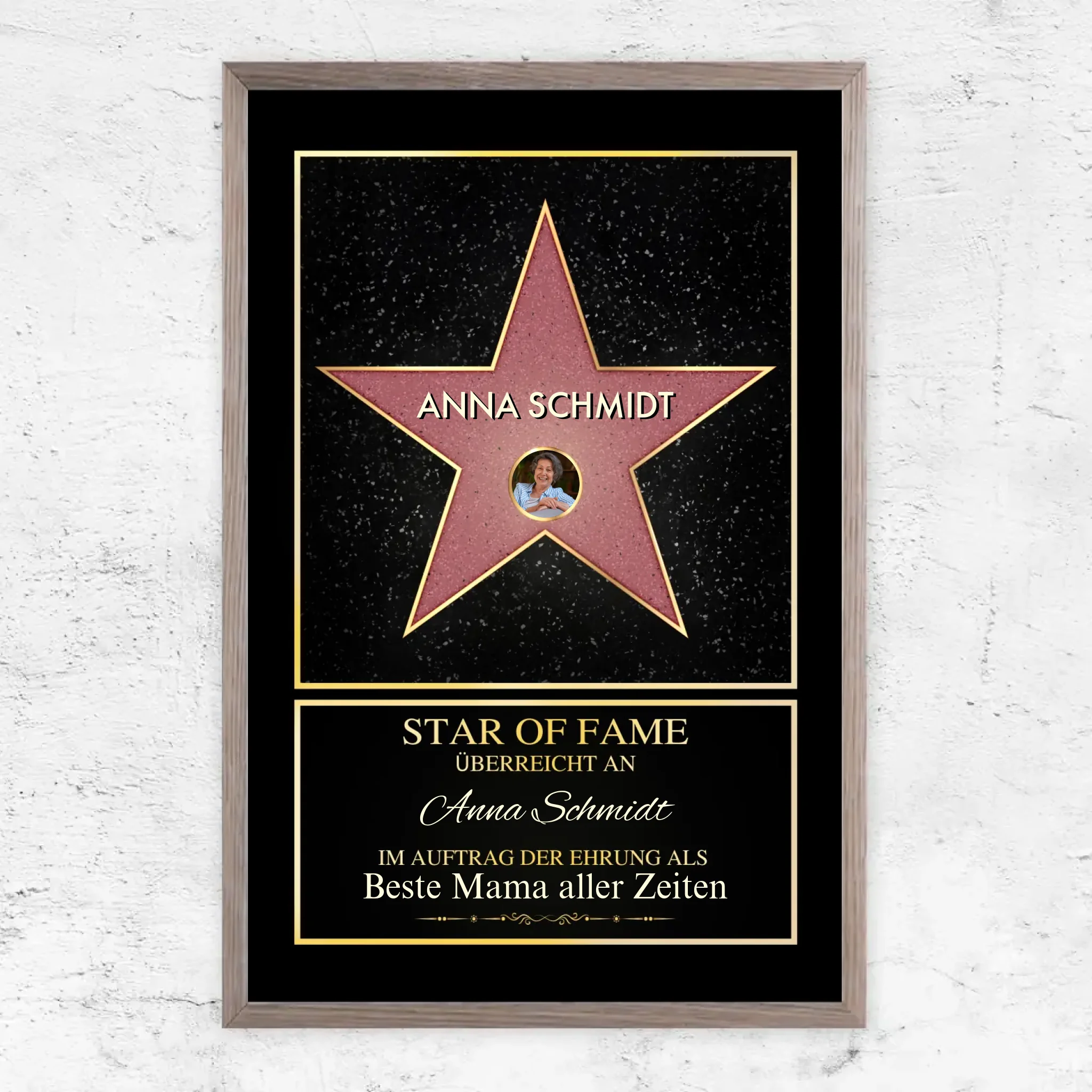 Personalisiertes Poster "Star of Fame - mit eigenem Foto"