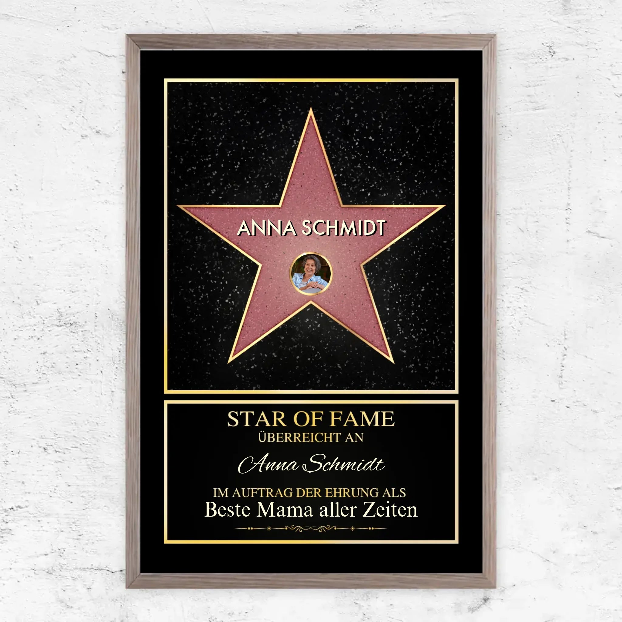 Personalisiertes Poster "Star of Fame - mit eigenem Foto"