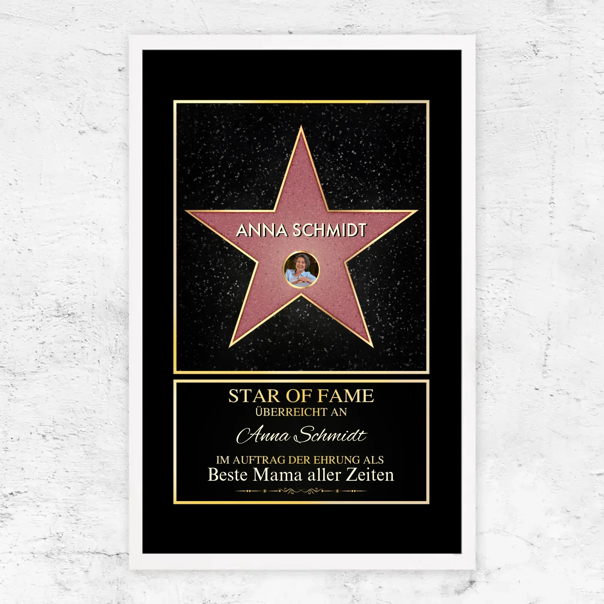 Personalisiertes Poster "Star of Fame - mit eigenem Foto"