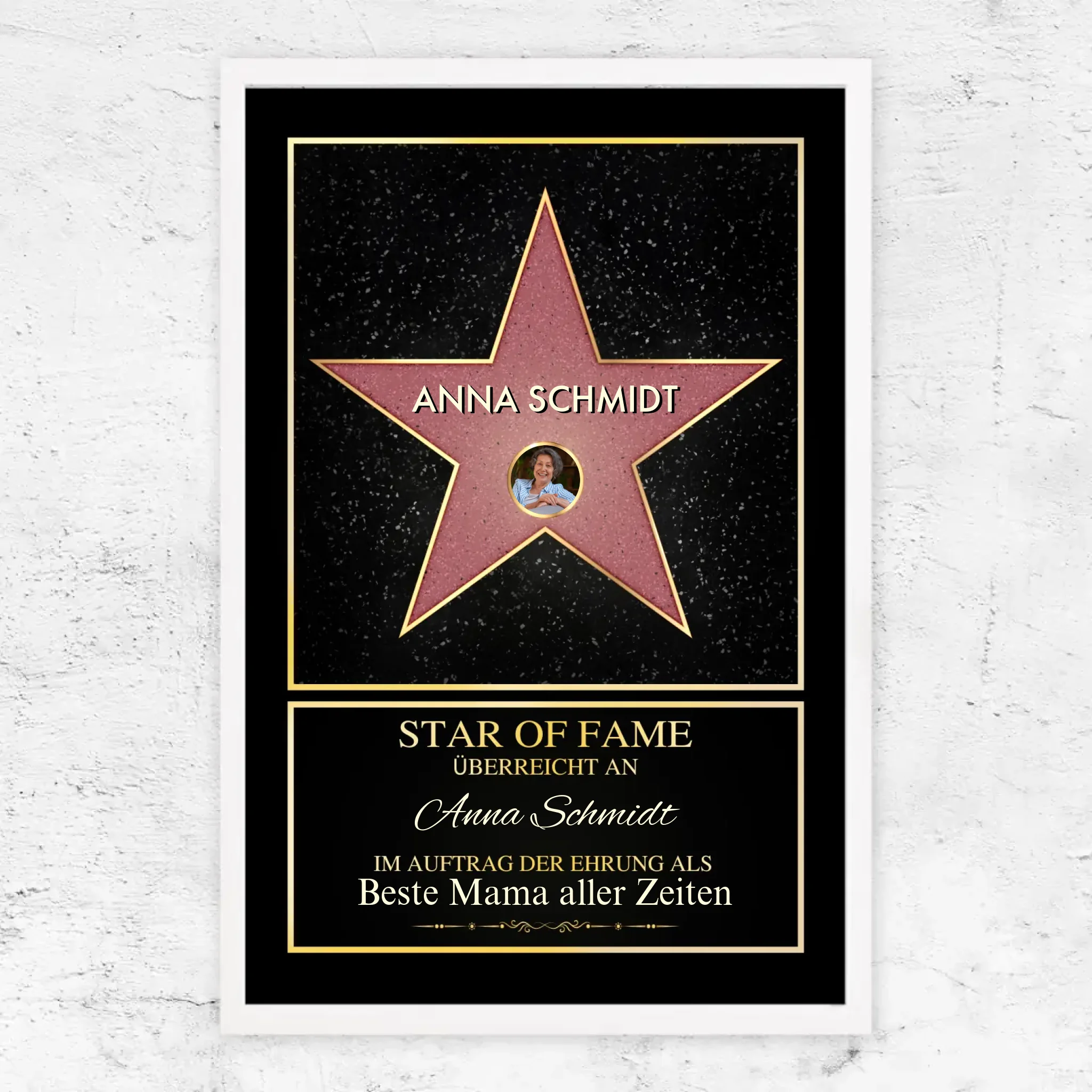 Personalisiertes Poster "Star of Fame - mit eigenem Foto"