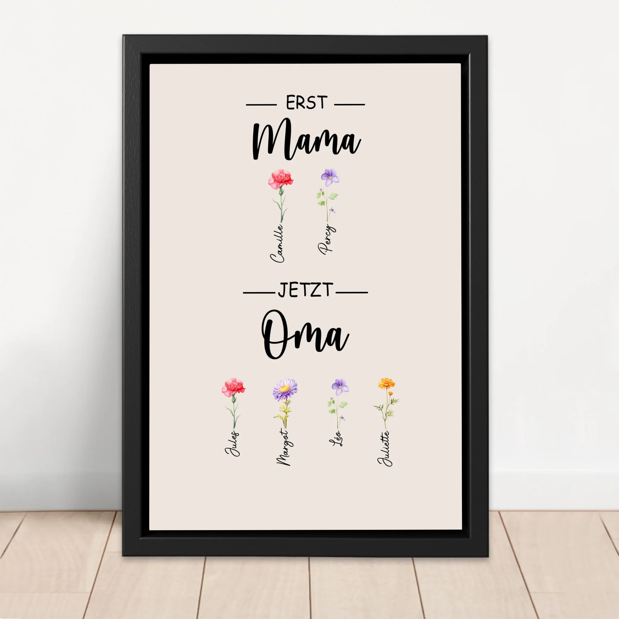 Personalisierte Leinwand "Erst Mama, jetzt Oma"