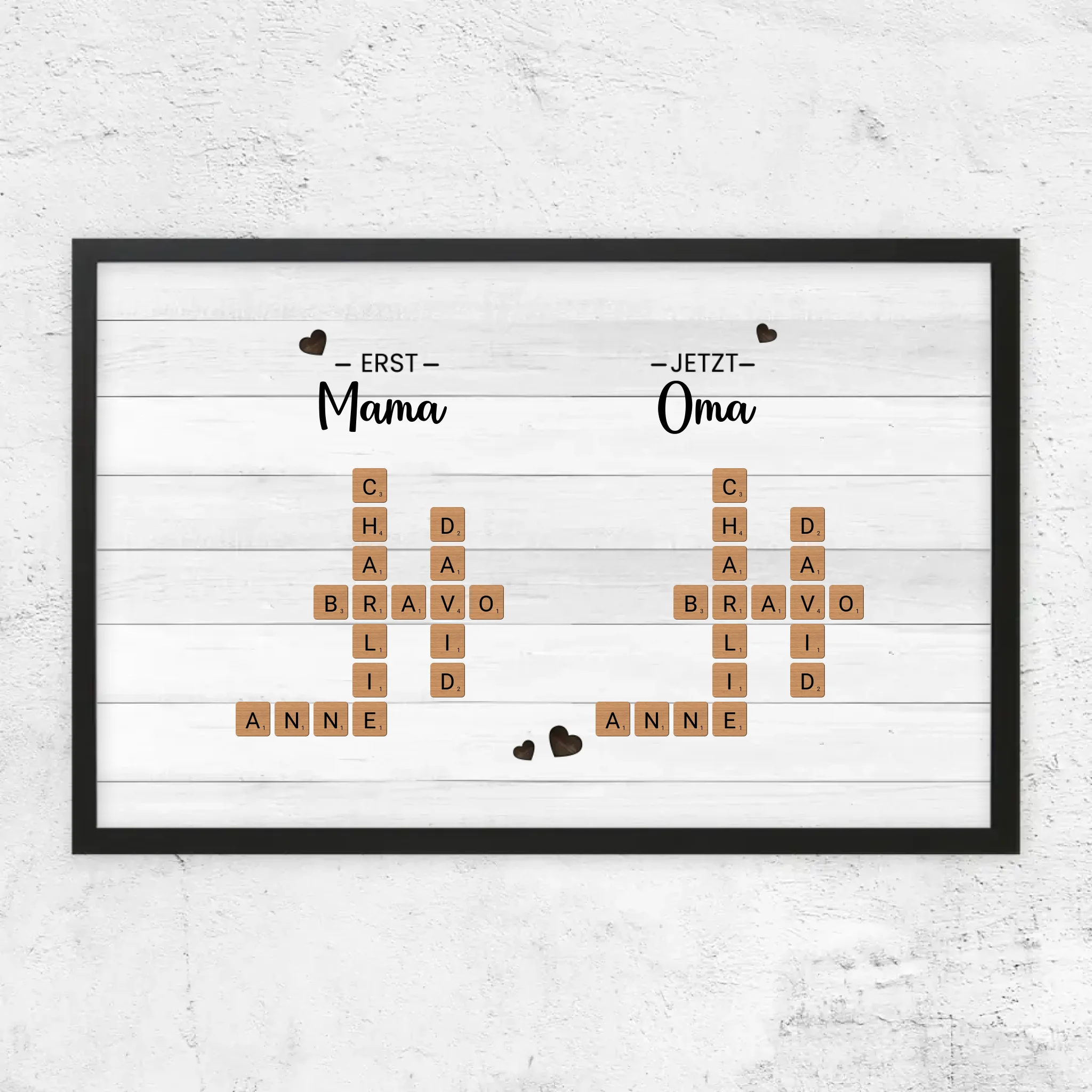 Personalisiertes Poster "Erst mama, Jetzt Oma - Kreuzworträtsel"
