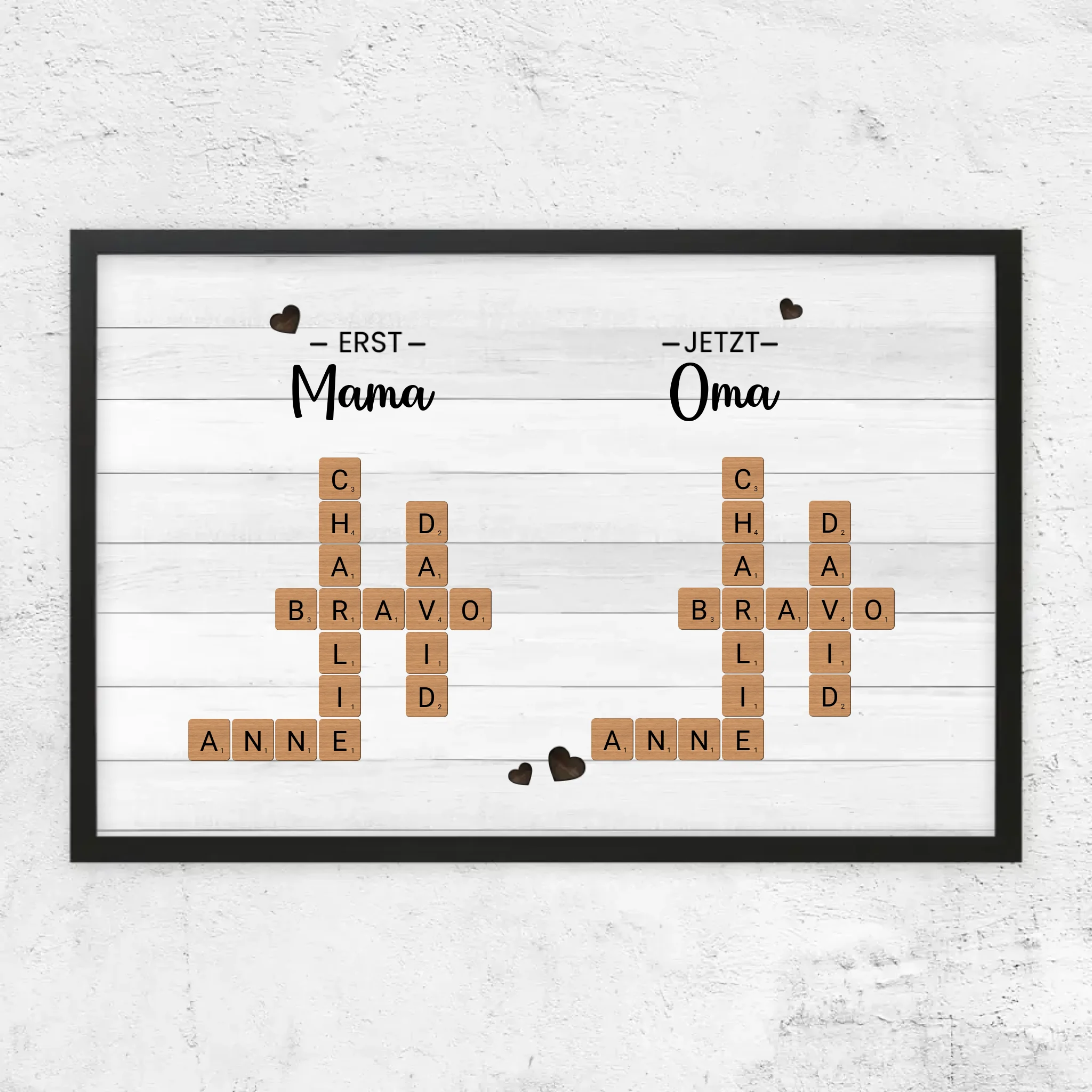 Personalisiertes Poster "Erst mama, Jetzt Oma - Kreuzworträtsel"