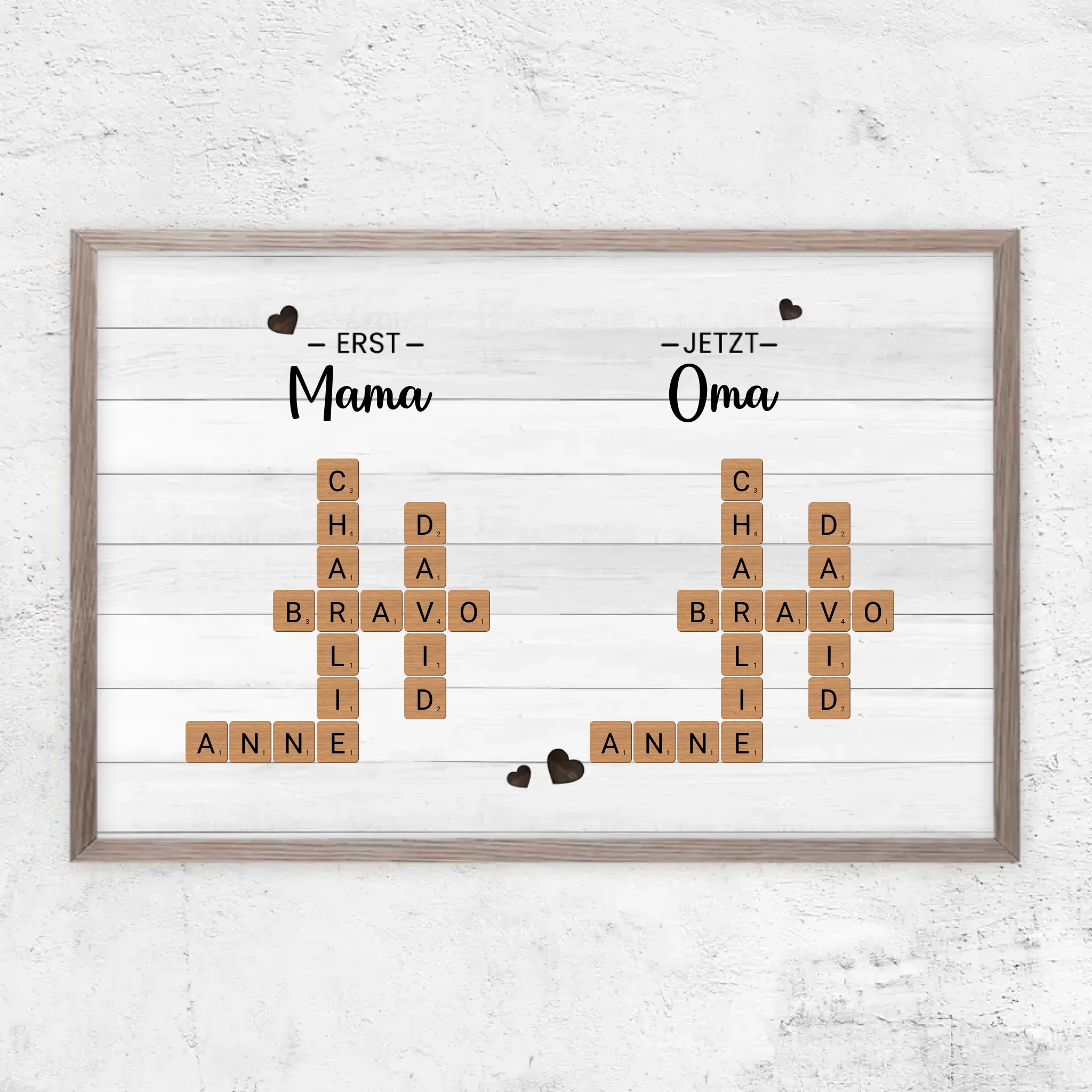 Personalisiertes Poster "Erst mama, Jetzt Oma - Kreuzworträtsel"
