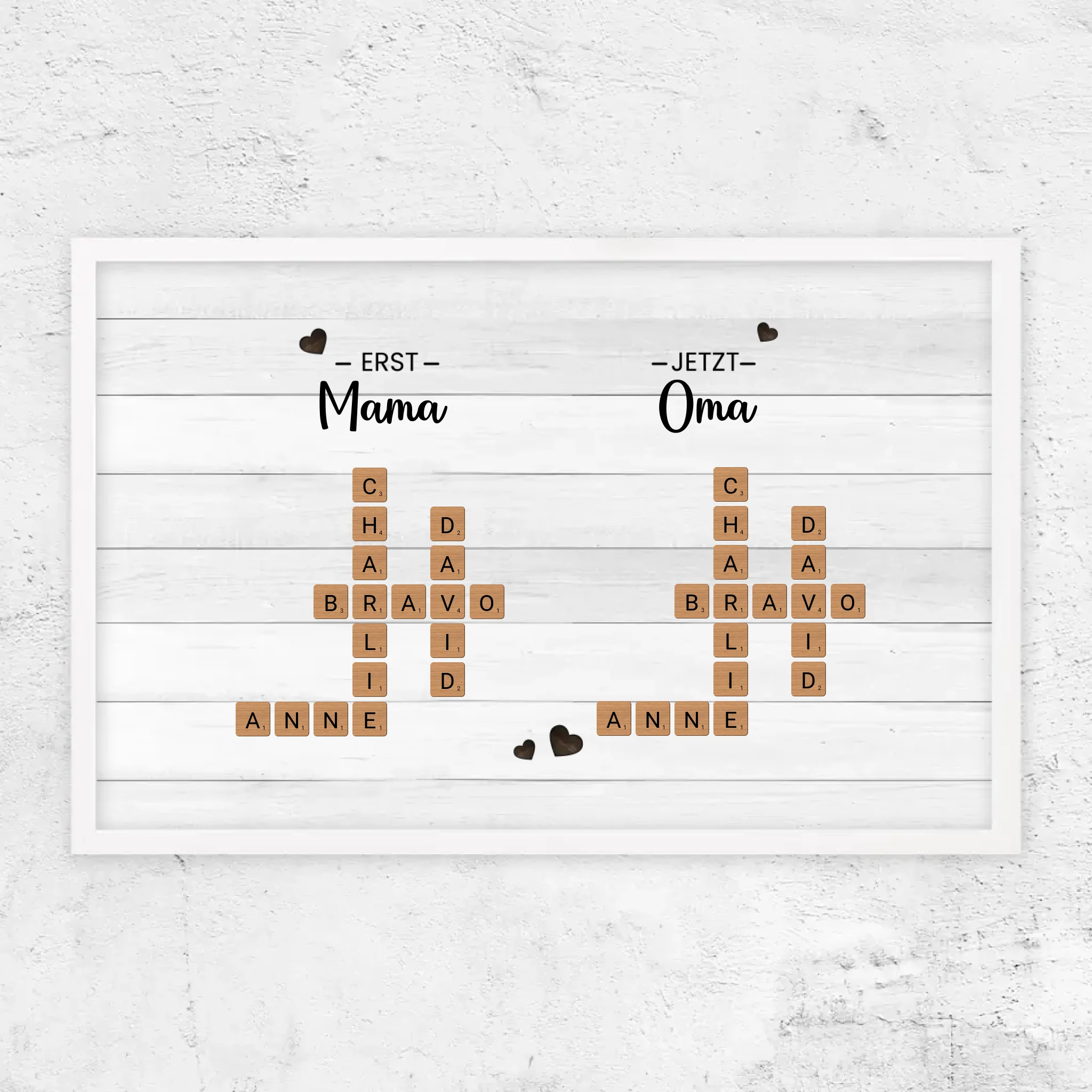 Personalisiertes Poster "Erst mama, Jetzt Oma - Kreuzworträtsel"