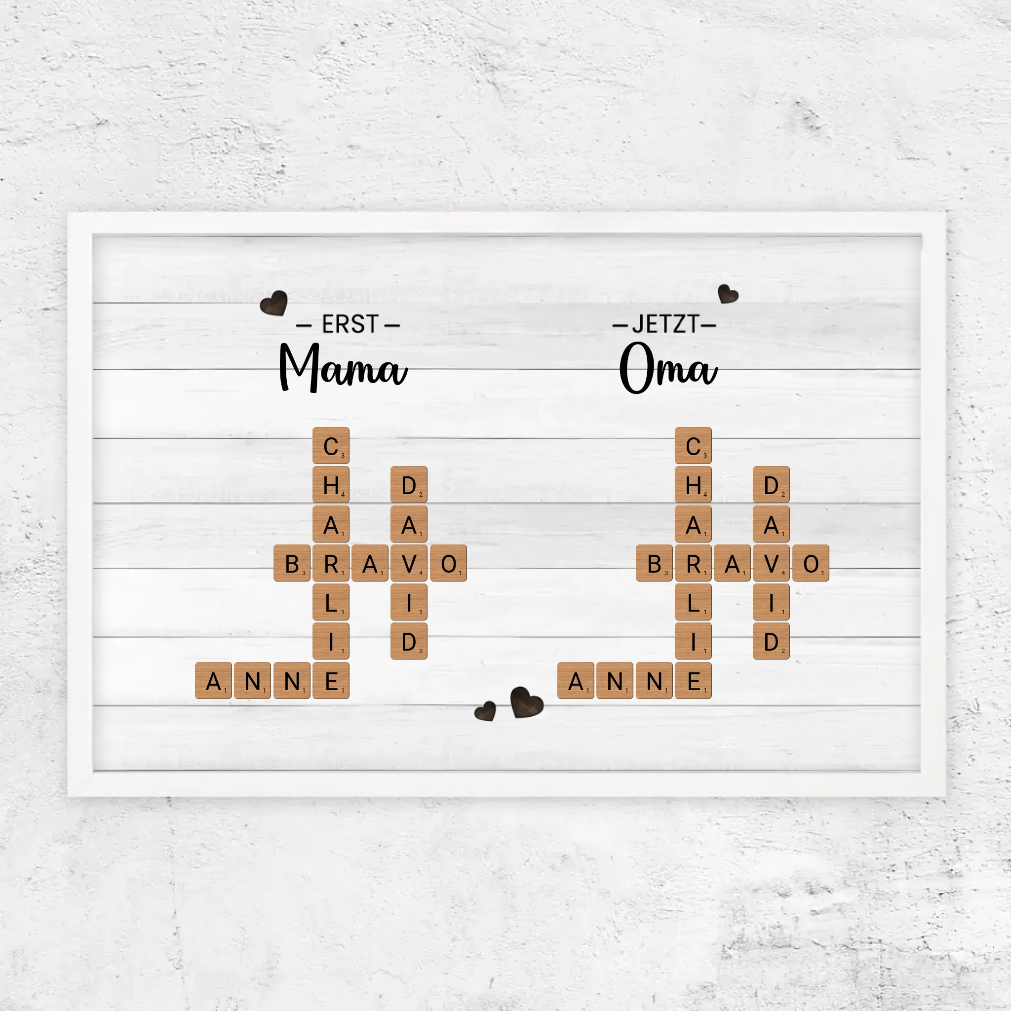 Personalisiertes Poster "Erst mama, Jetzt Oma - Kreuzworträtsel"