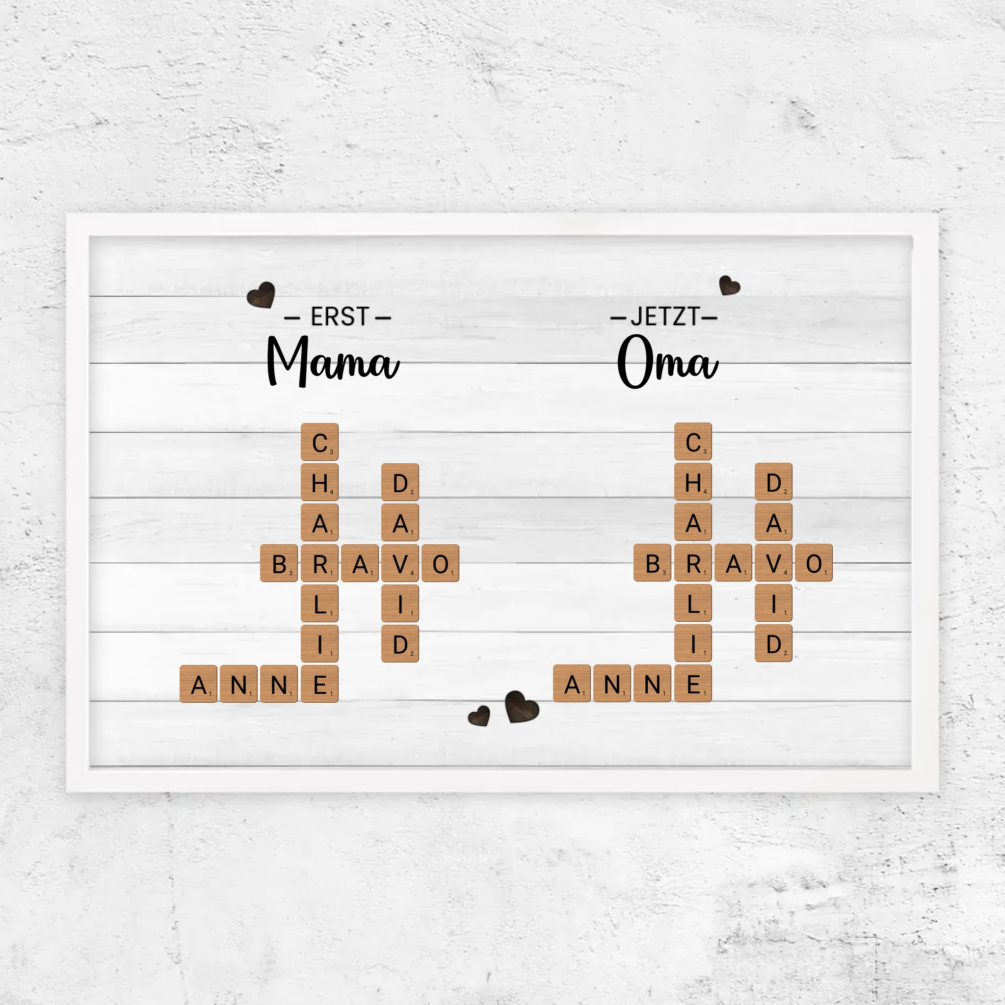 Personalisiertes Poster "Erst mama, Jetzt Oma - Kreuzworträtsel"