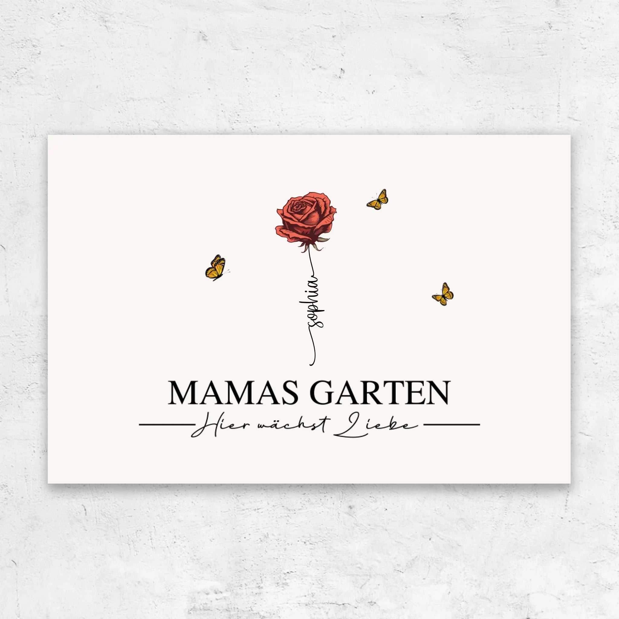 Personalisierte Leinwand "Mamas Garten"