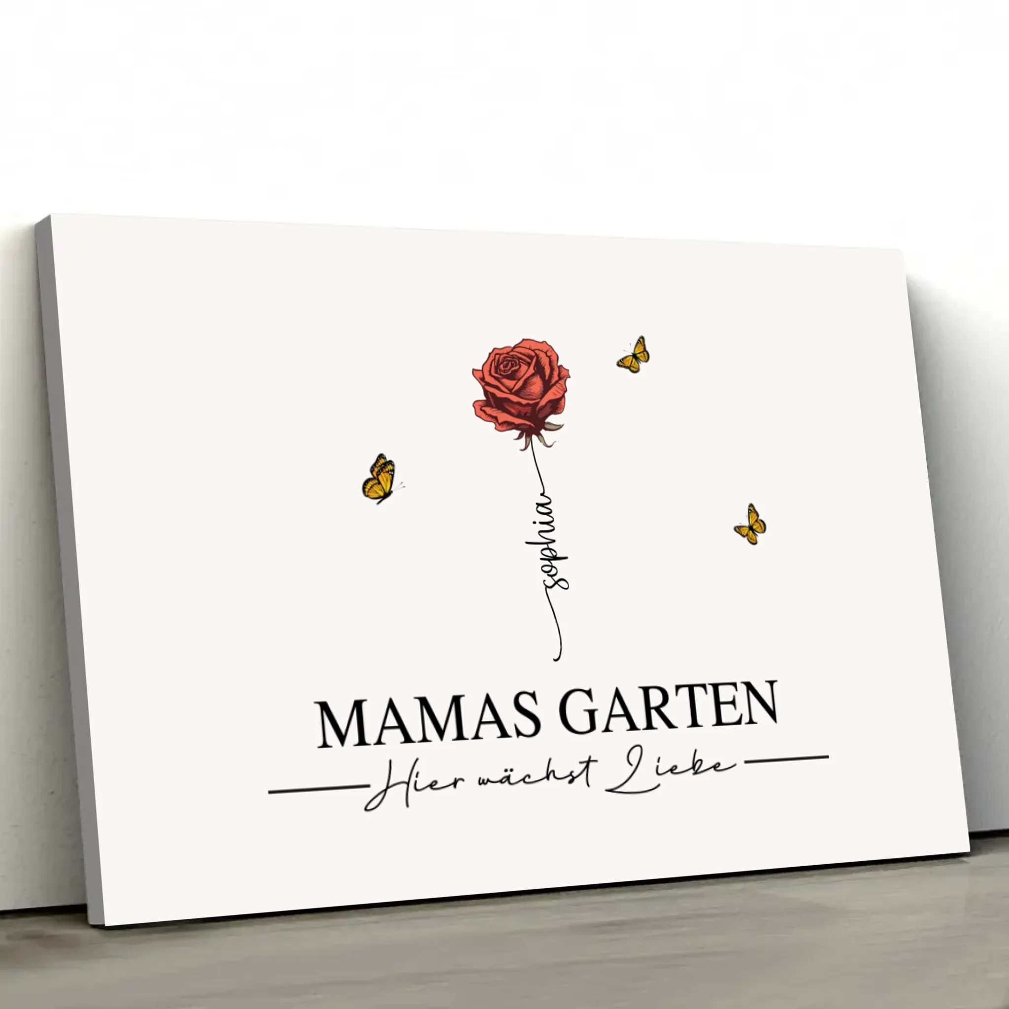Personalisierte Leinwand "Mamas Garten"