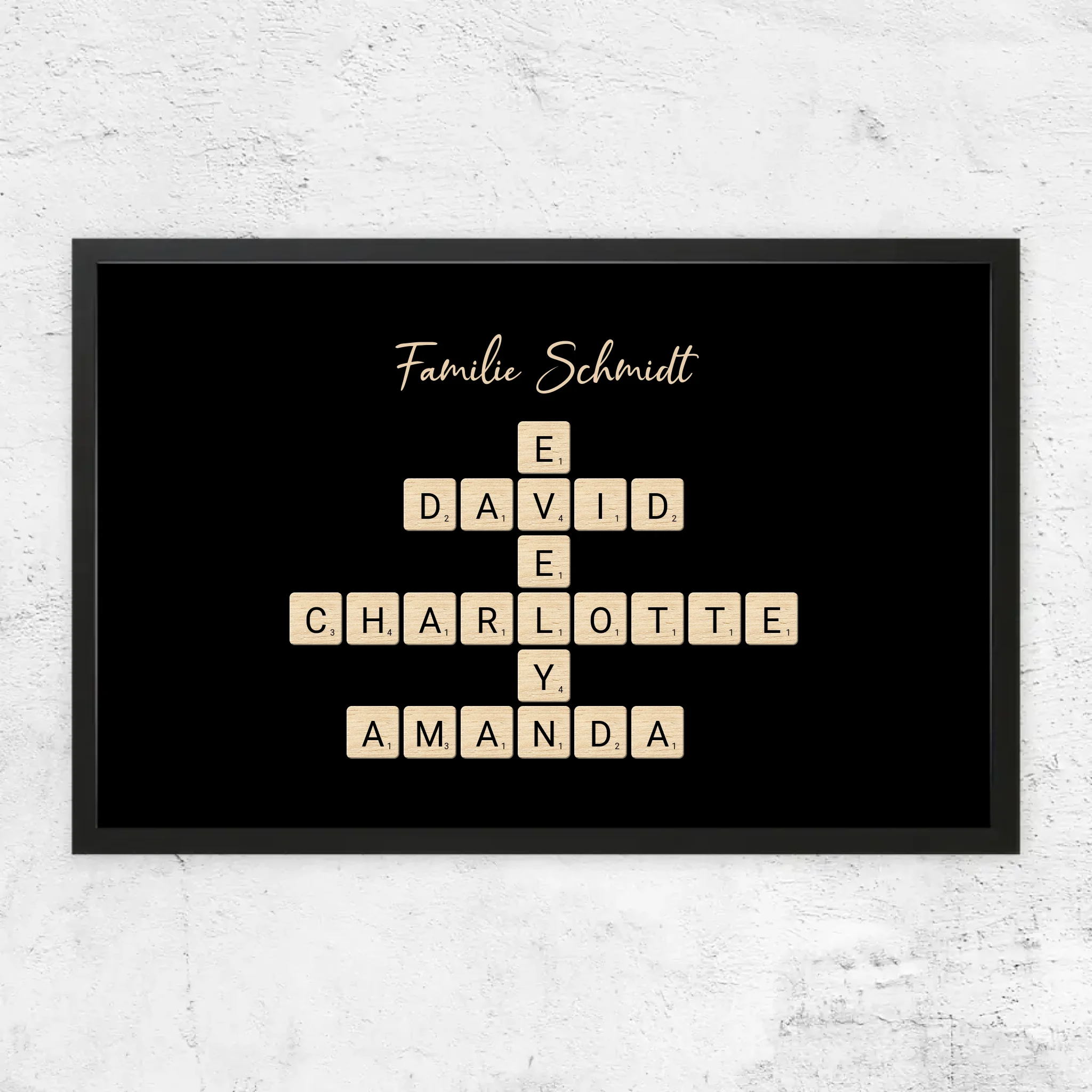 Personalisiertes Poster "Familien-Kreuzworträtsel - Horizontal"