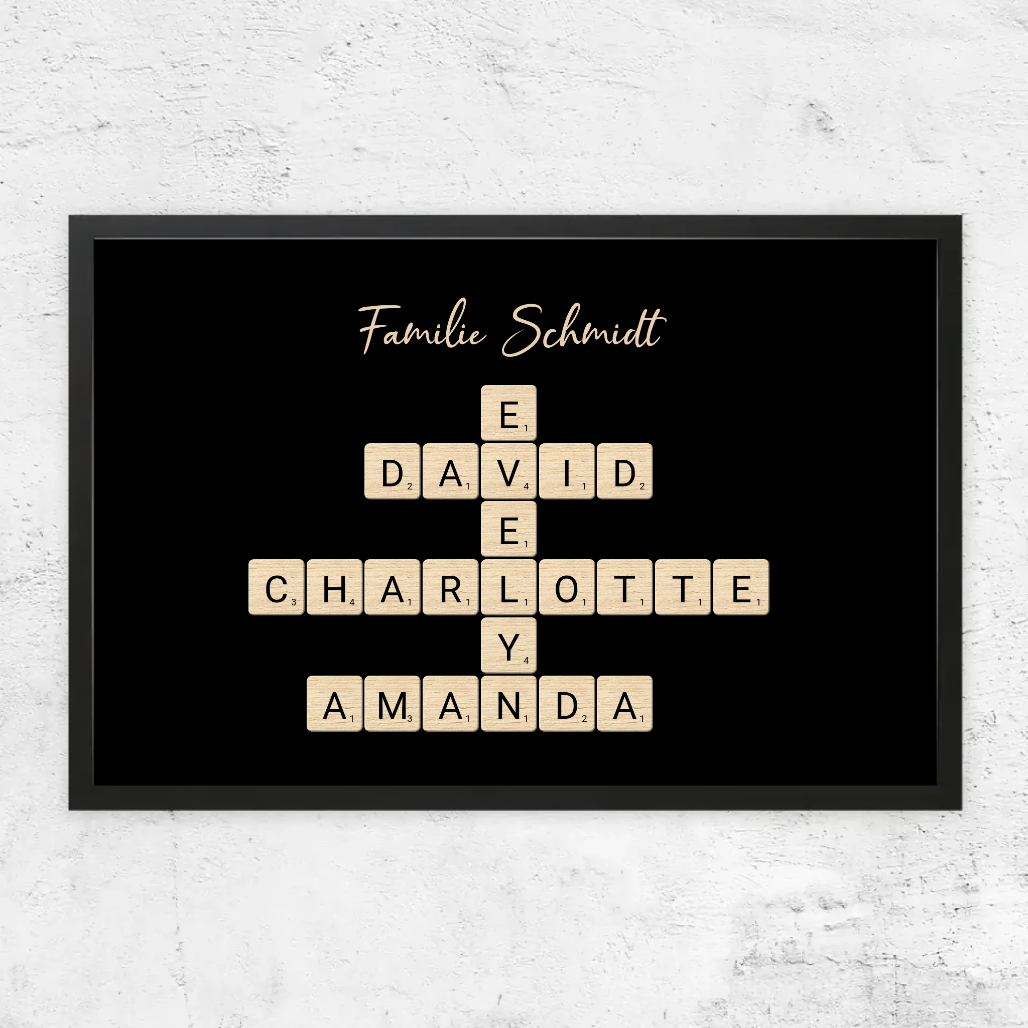 Personalisiertes Poster "Familien-Kreuzworträtsel - Horizontal"