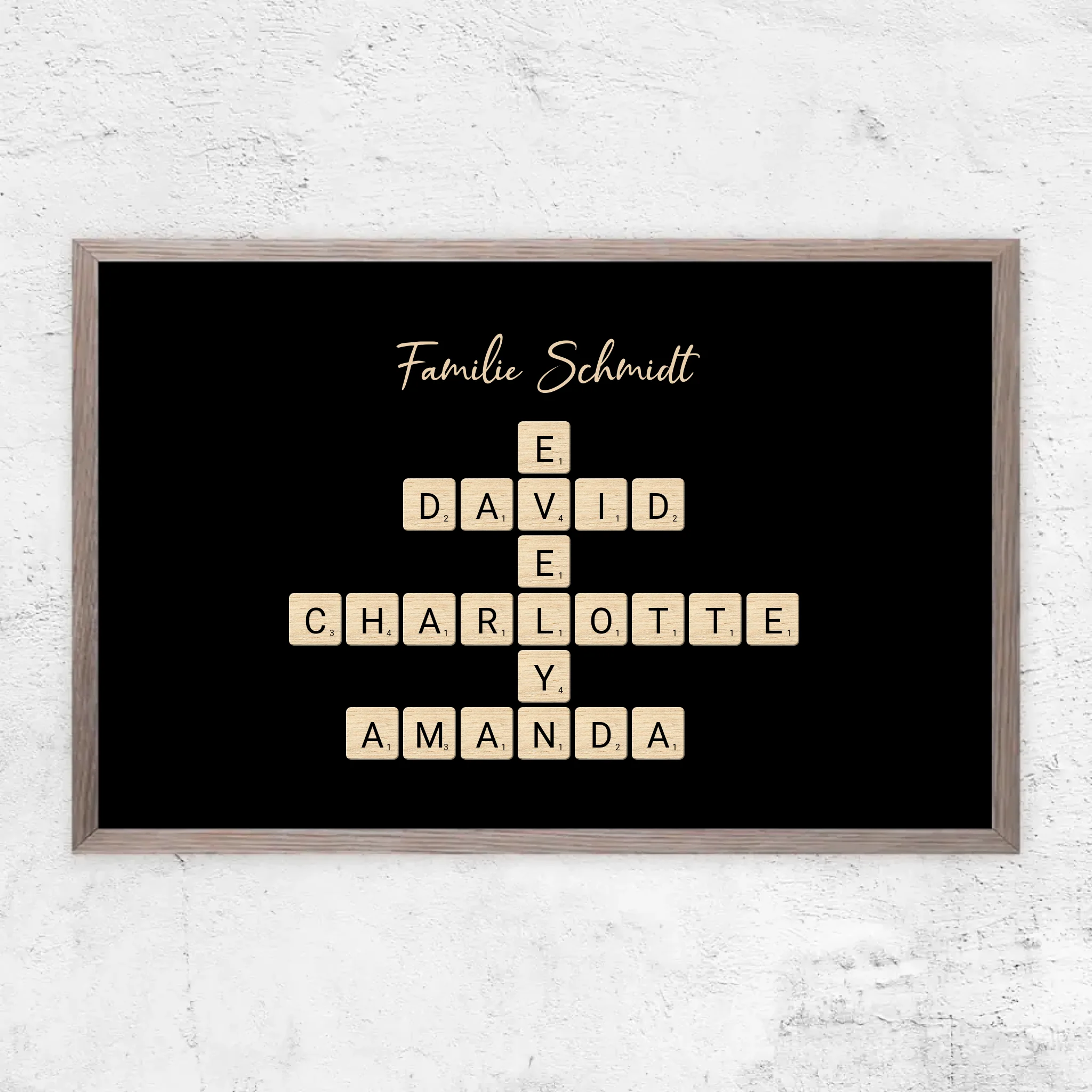 Personalisiertes Poster "Familien-Kreuzworträtsel - Horizontal"