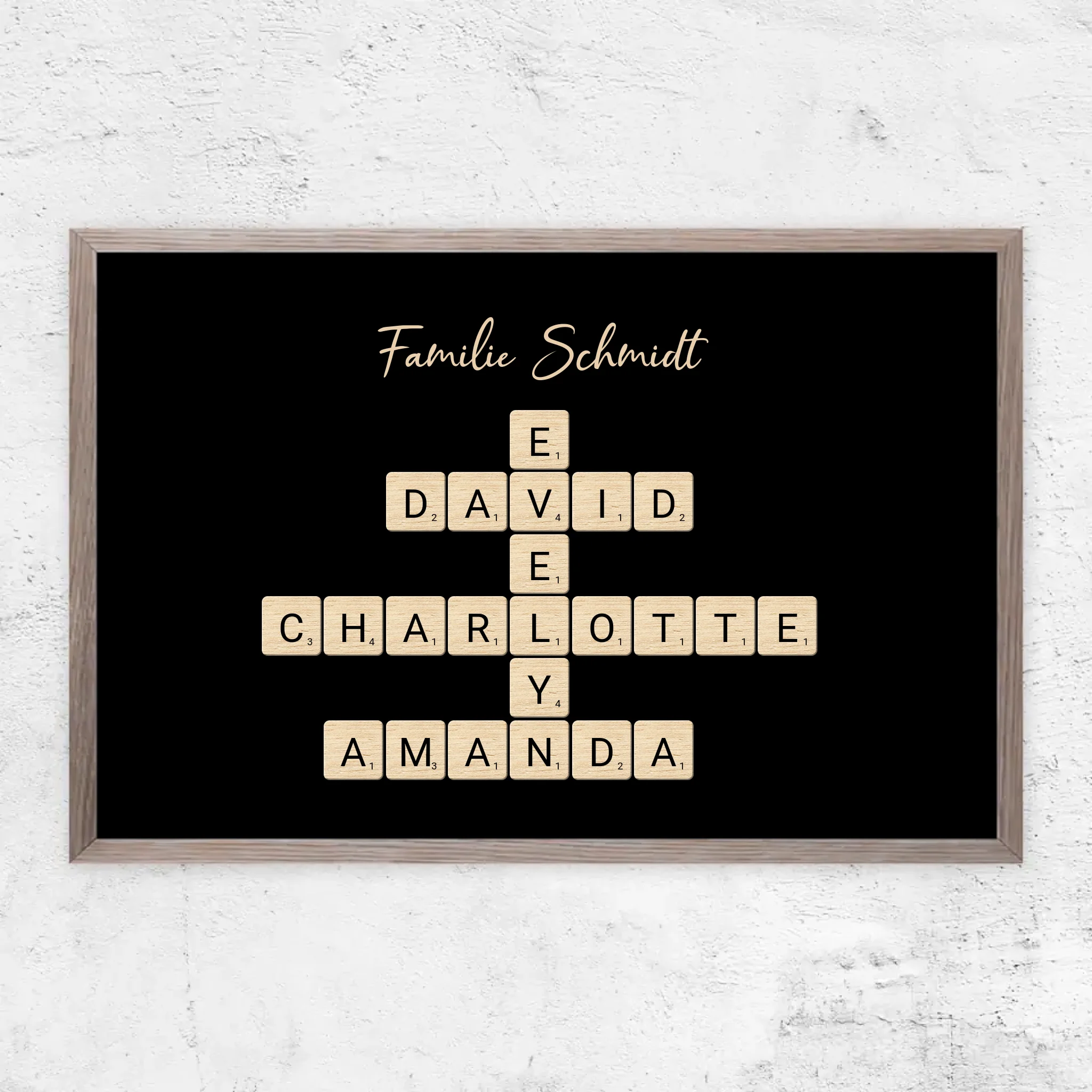 Personalisiertes Poster "Familien-Kreuzworträtsel - Horizontal"