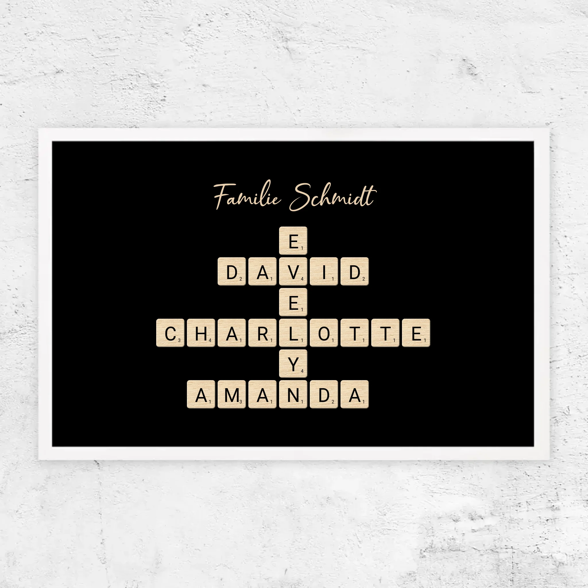 Personalisiertes Poster "Familien-Kreuzworträtsel - Horizontal"