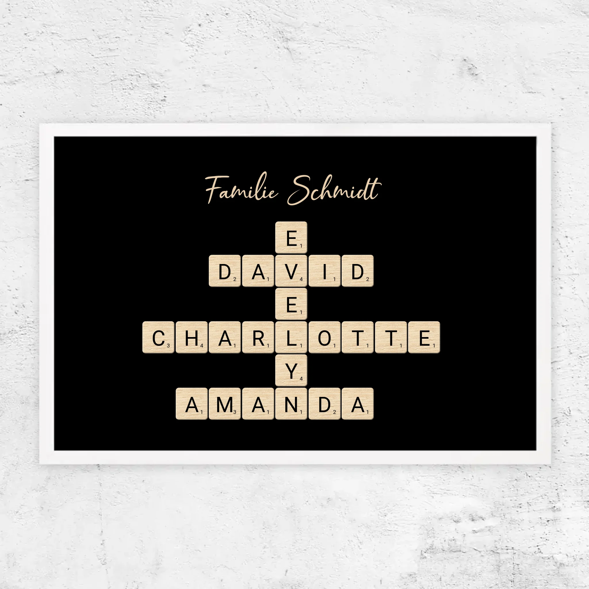 Personalisiertes Poster "Familien-Kreuzworträtsel - Horizontal"