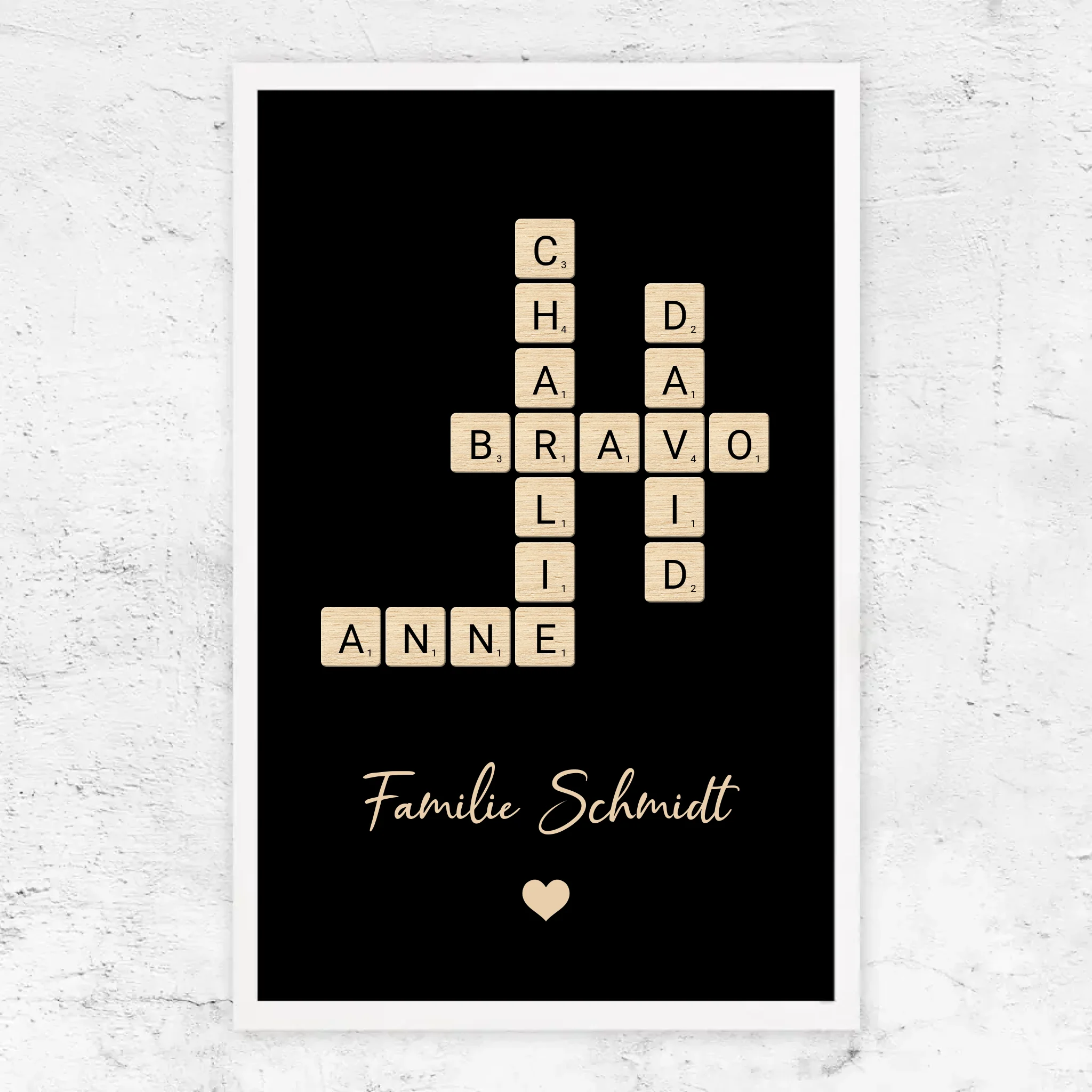 Personalisiertes Poster "Familien-Kreuzworträtsel"