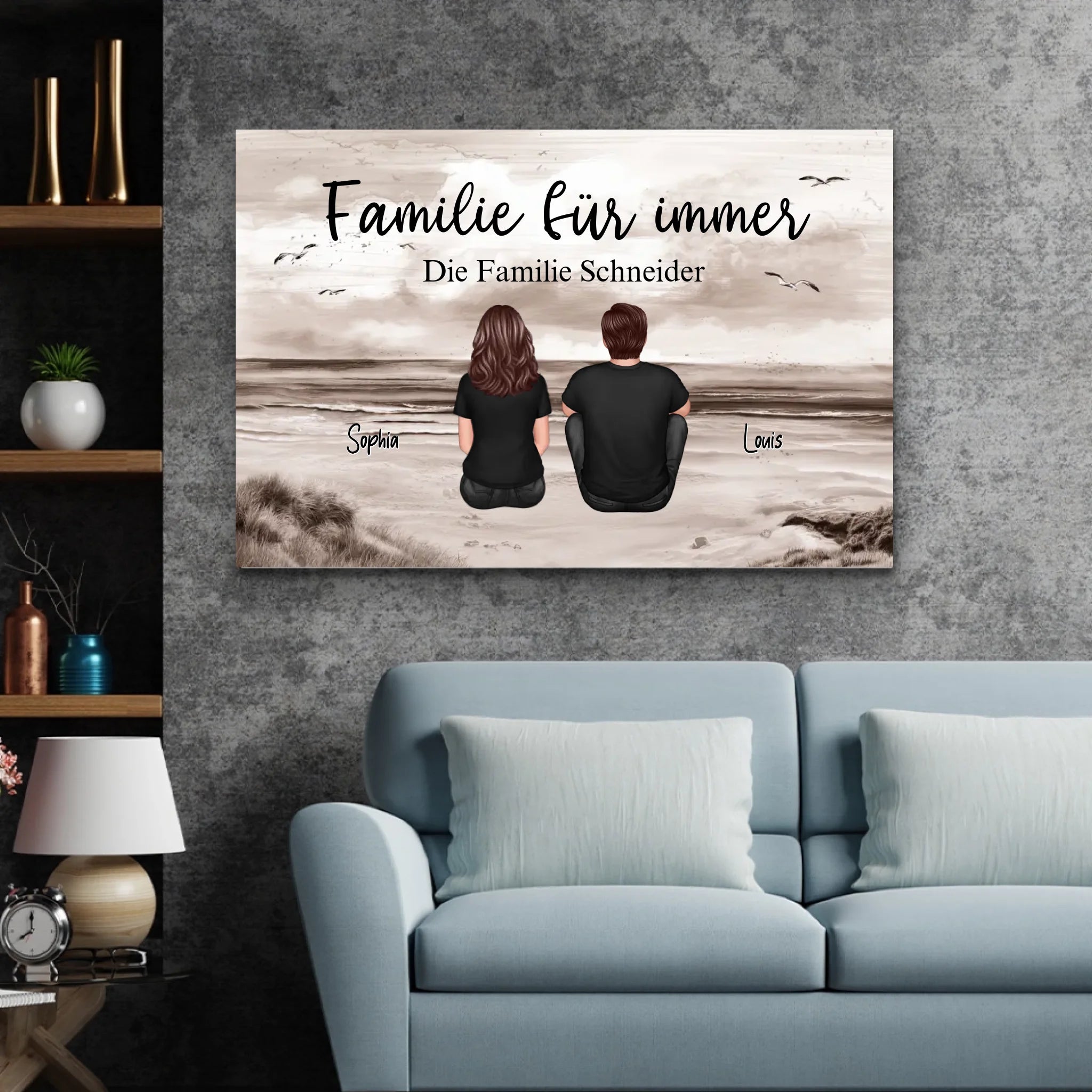 Personalisierte Leinwand "Familie für immer"