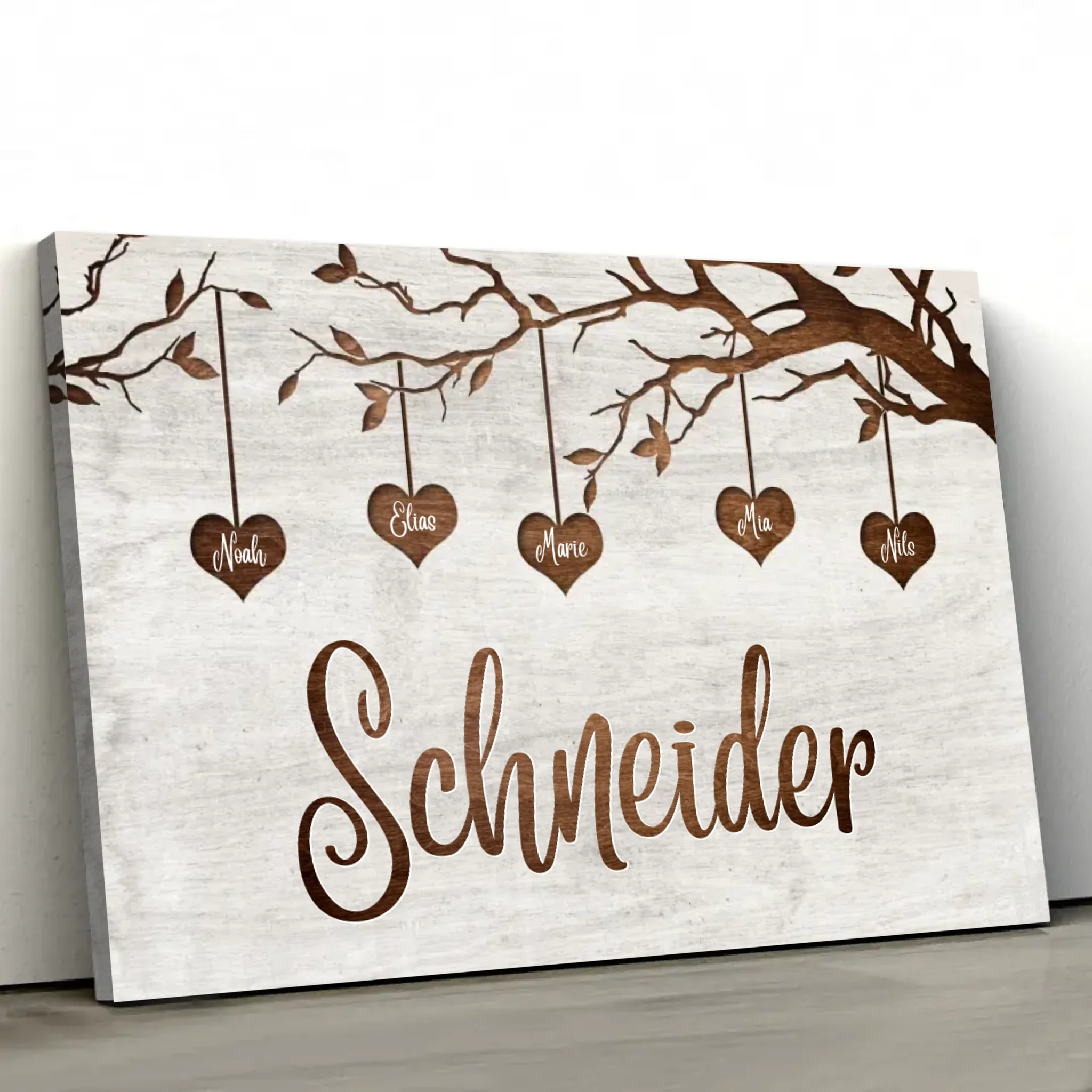Personalisierte Leinwand "Unsere Familie"