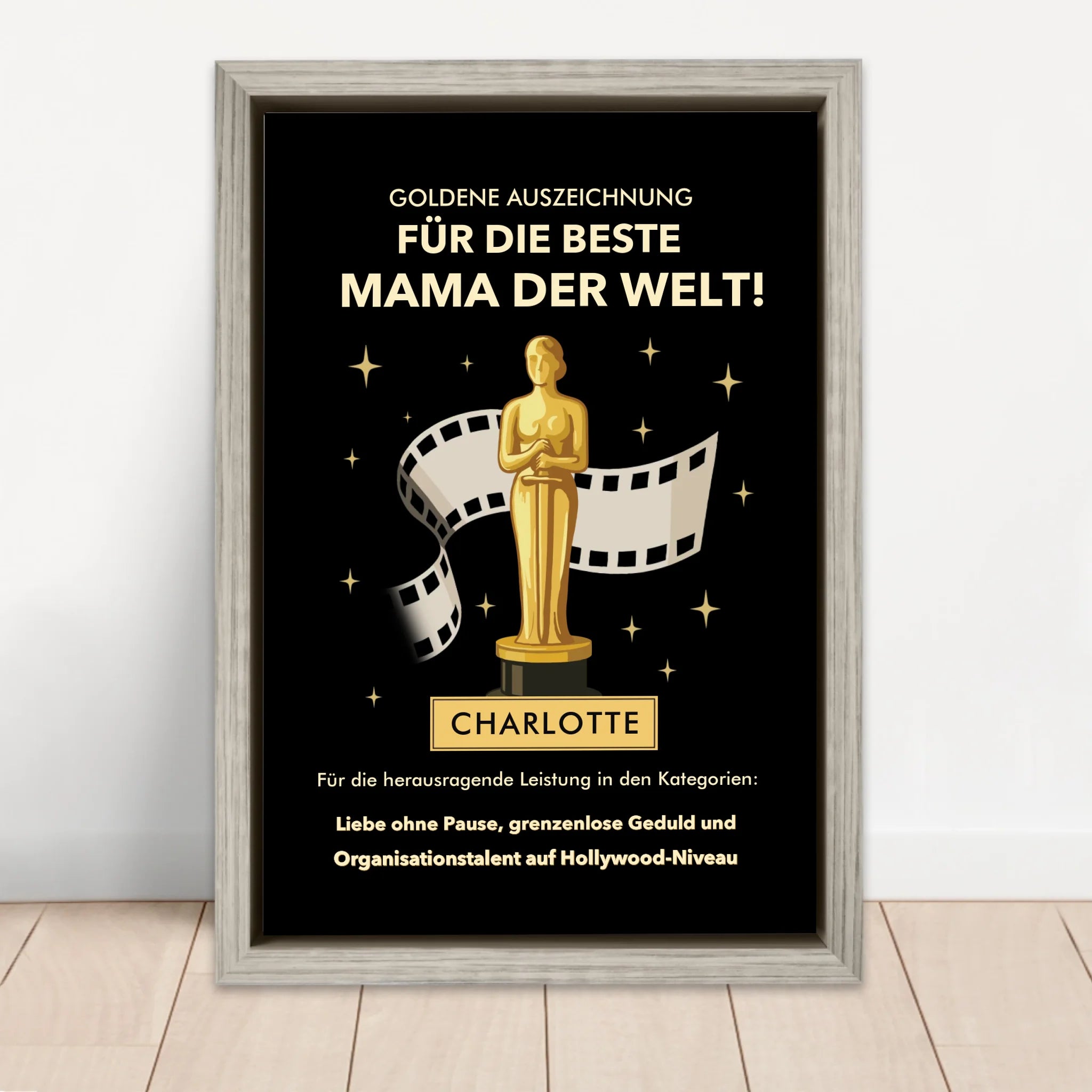 Personalisierte Leinwand "Goldene Auszeichnung"