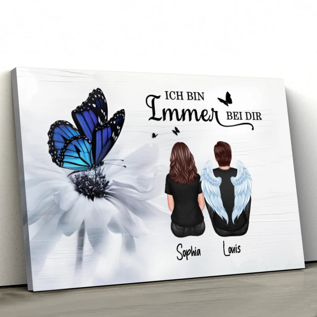 Personalisierte Leinwand "Wir sind immer bei dir"