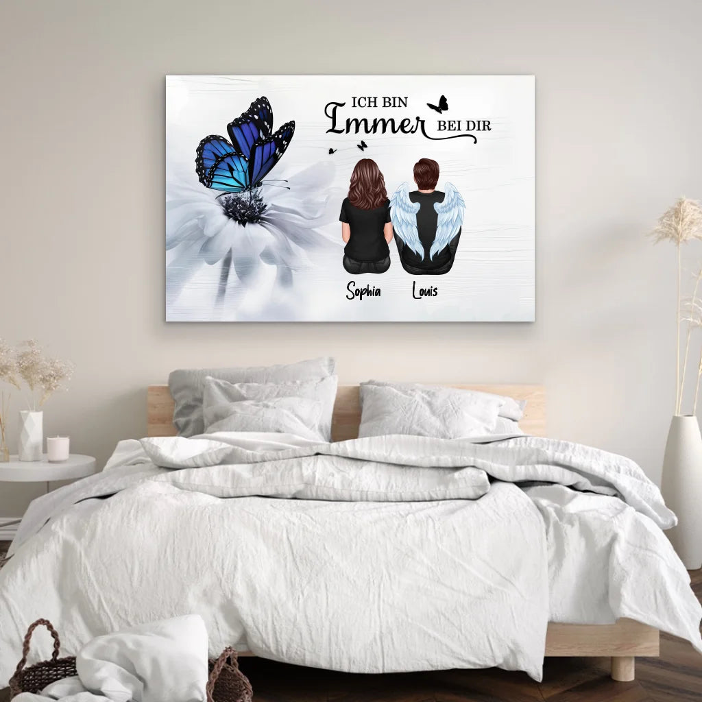 Personalisierte Leinwand "Wir sind immer bei dir"