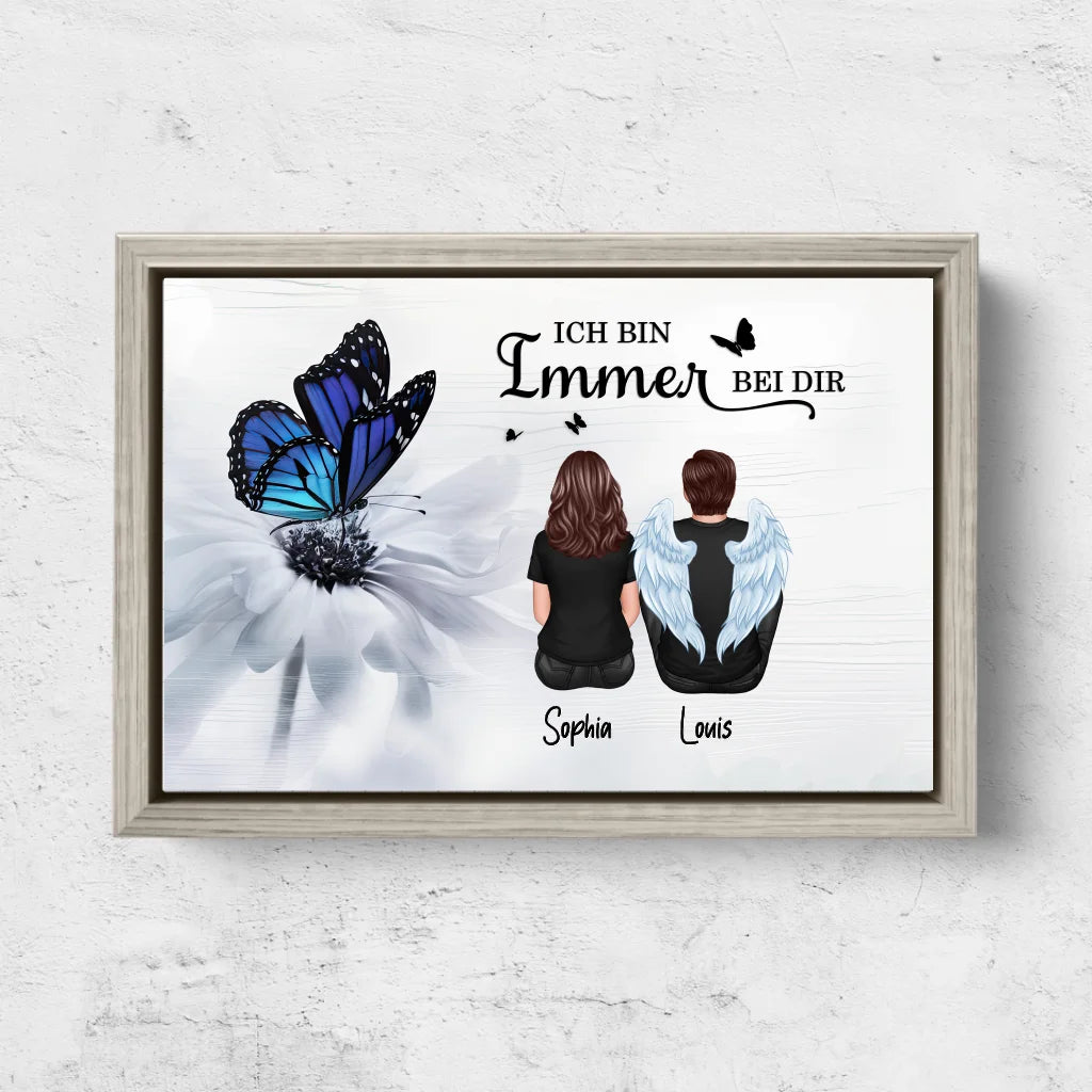 Personalisierte Leinwand "Wir sind immer bei dir"