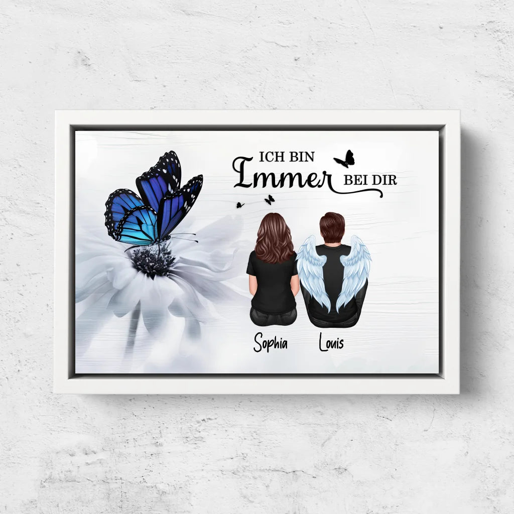 Personalisierte Leinwand "Wir sind immer bei dir"