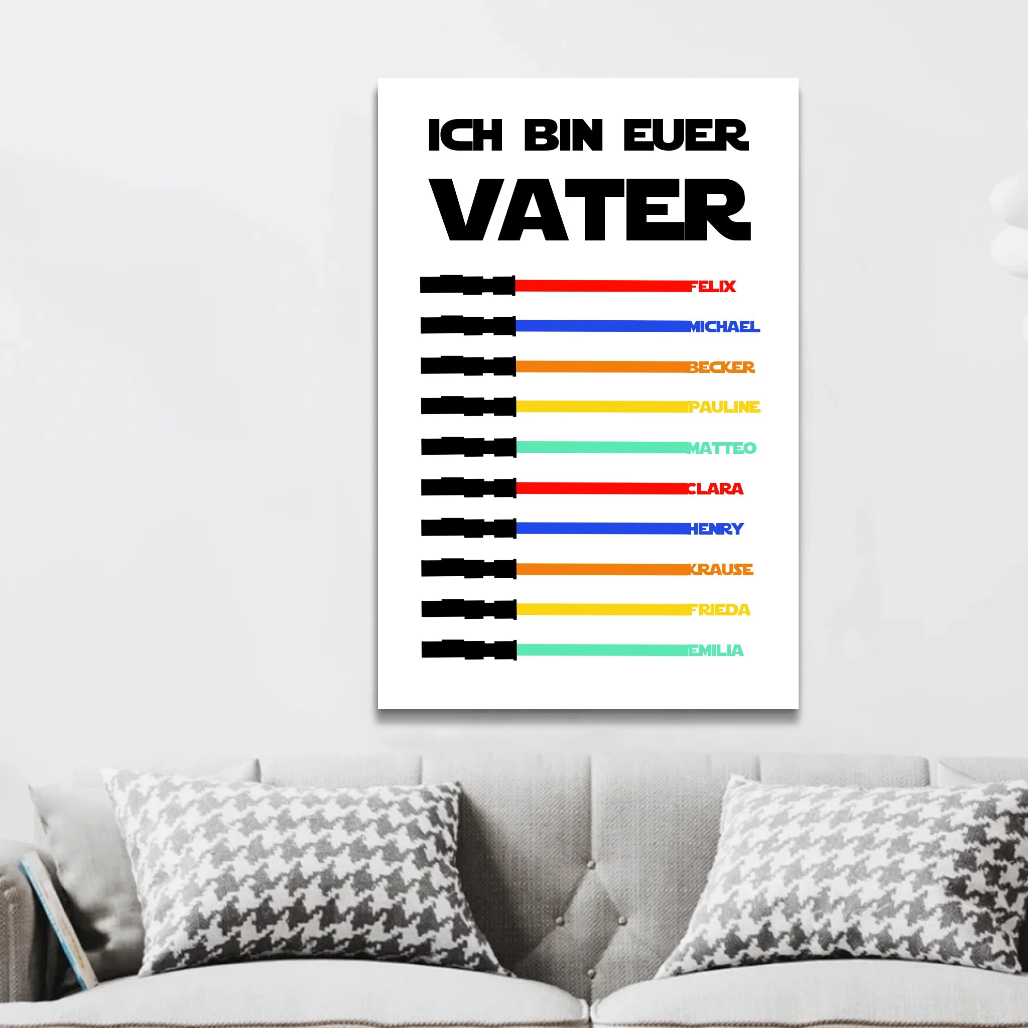 Personalisierte Leinwand "Ich bin eurer Vater"