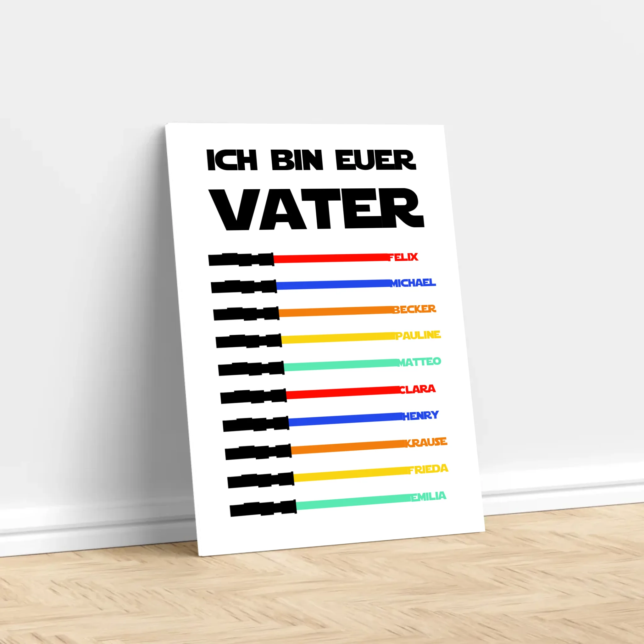 Personalisierte Leinwand "Ich bin eurer Vater"