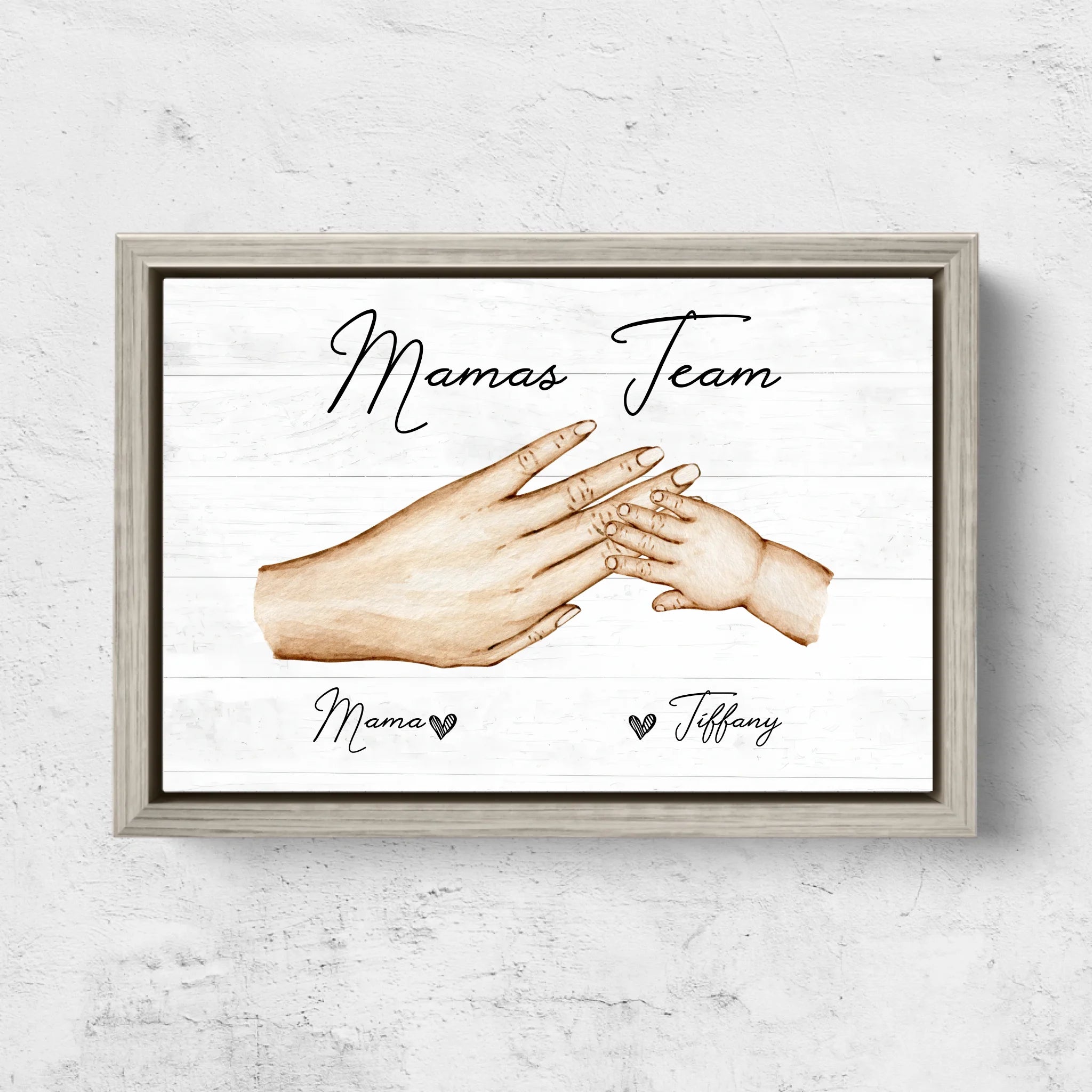 Personalisierte Leinwand "Mamas Team"