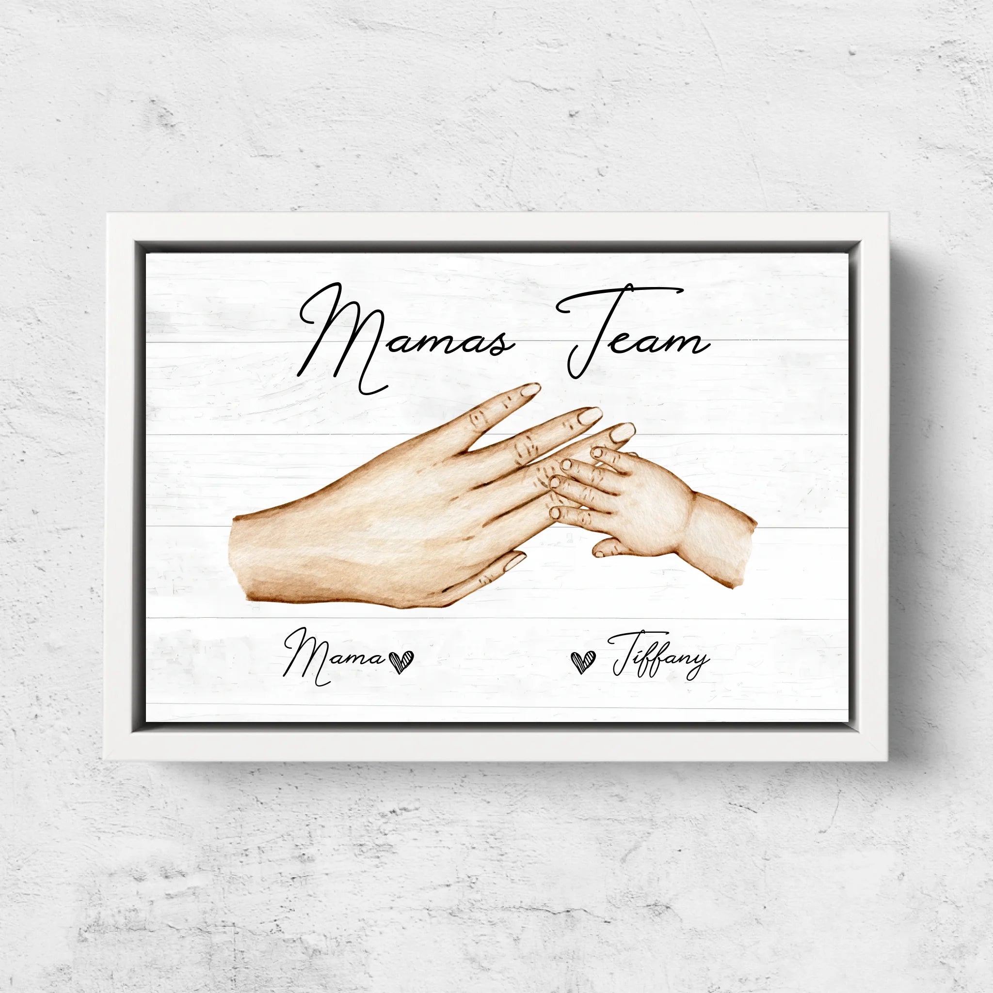 Personalisierte Leinwand "Mamas Team"