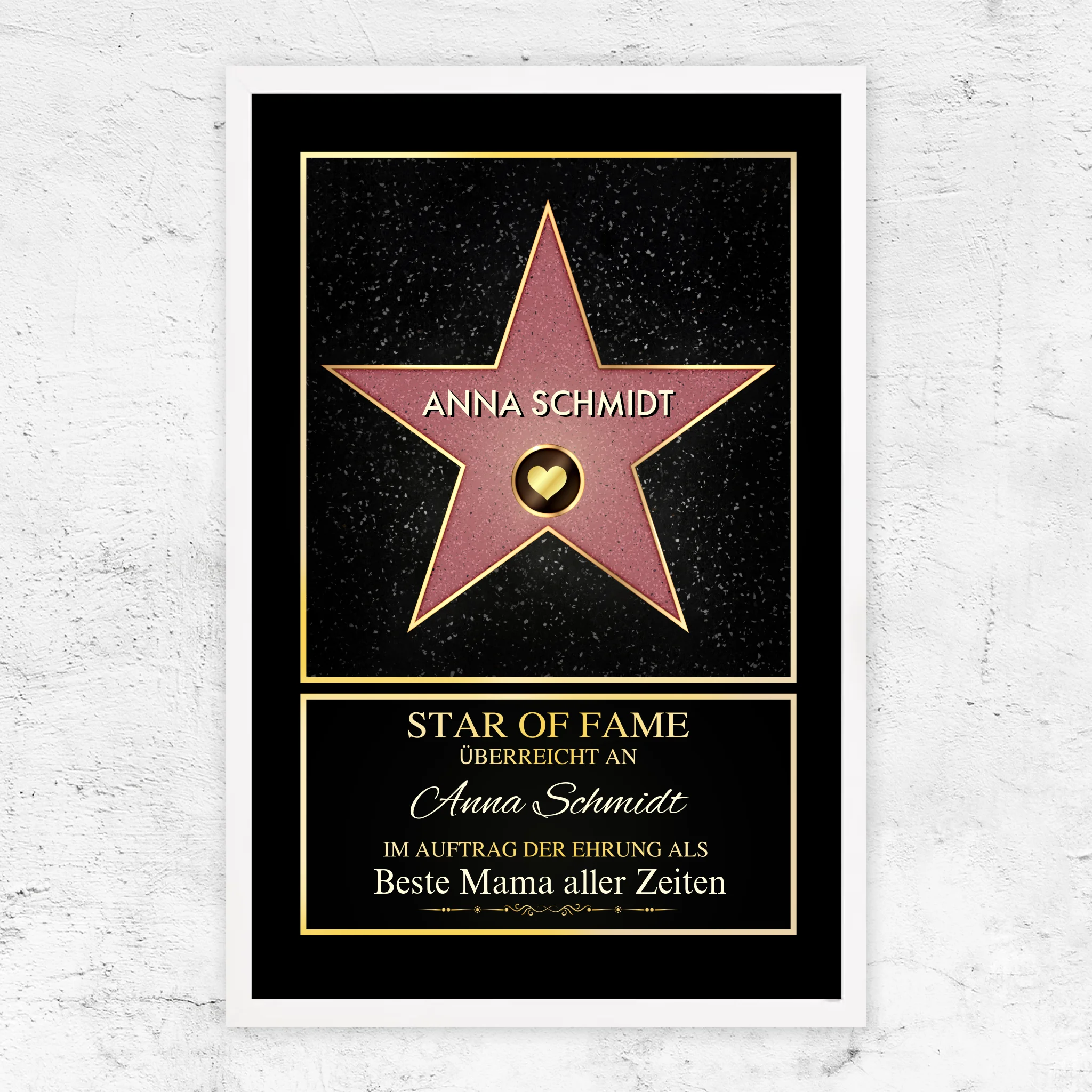 Personalisiertes Poster "Star of Fame"