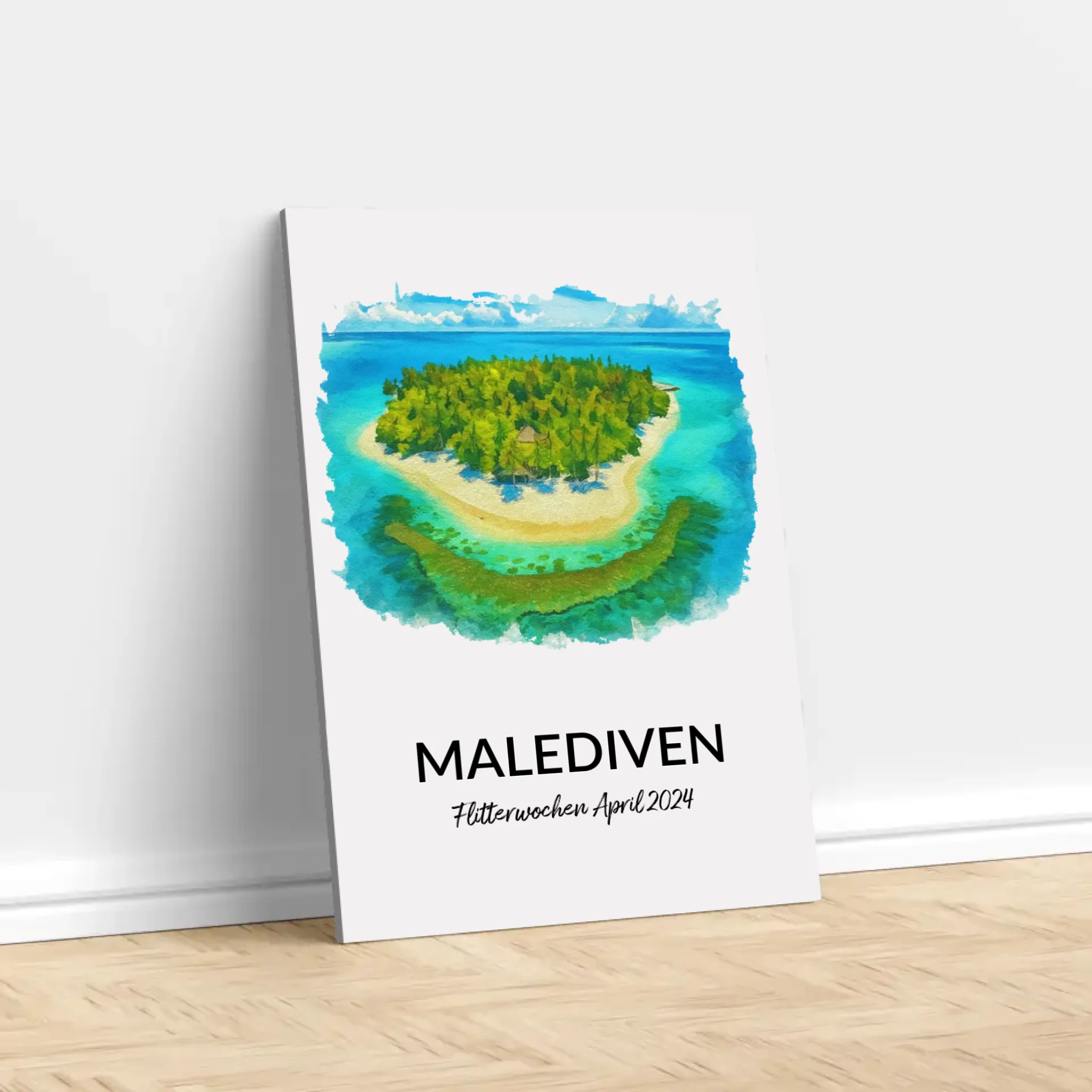Personalisierte Leinwand "Personalisierter Urlaubsdruck"