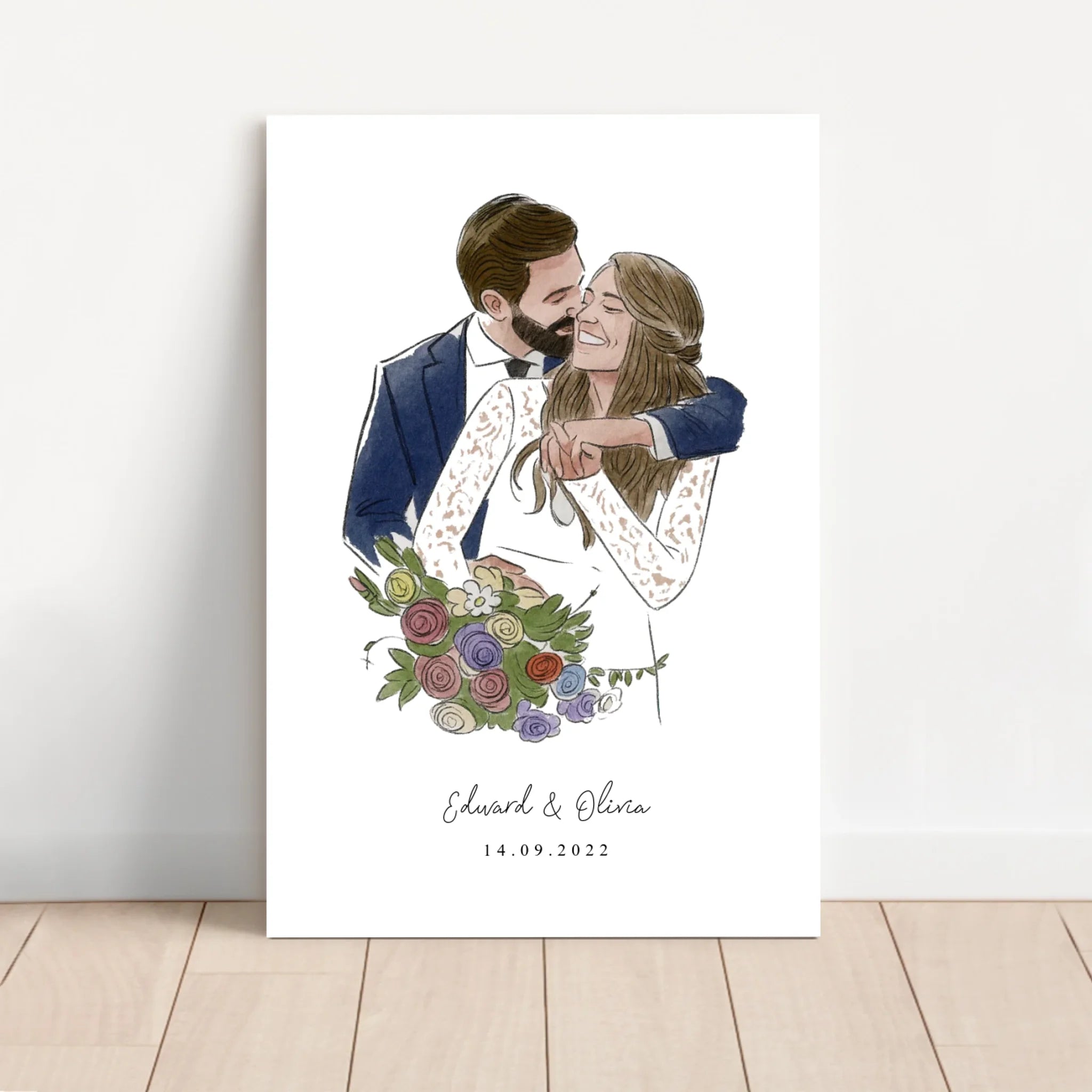 Personalisierte Leinwand – Foto im Aquarellstil