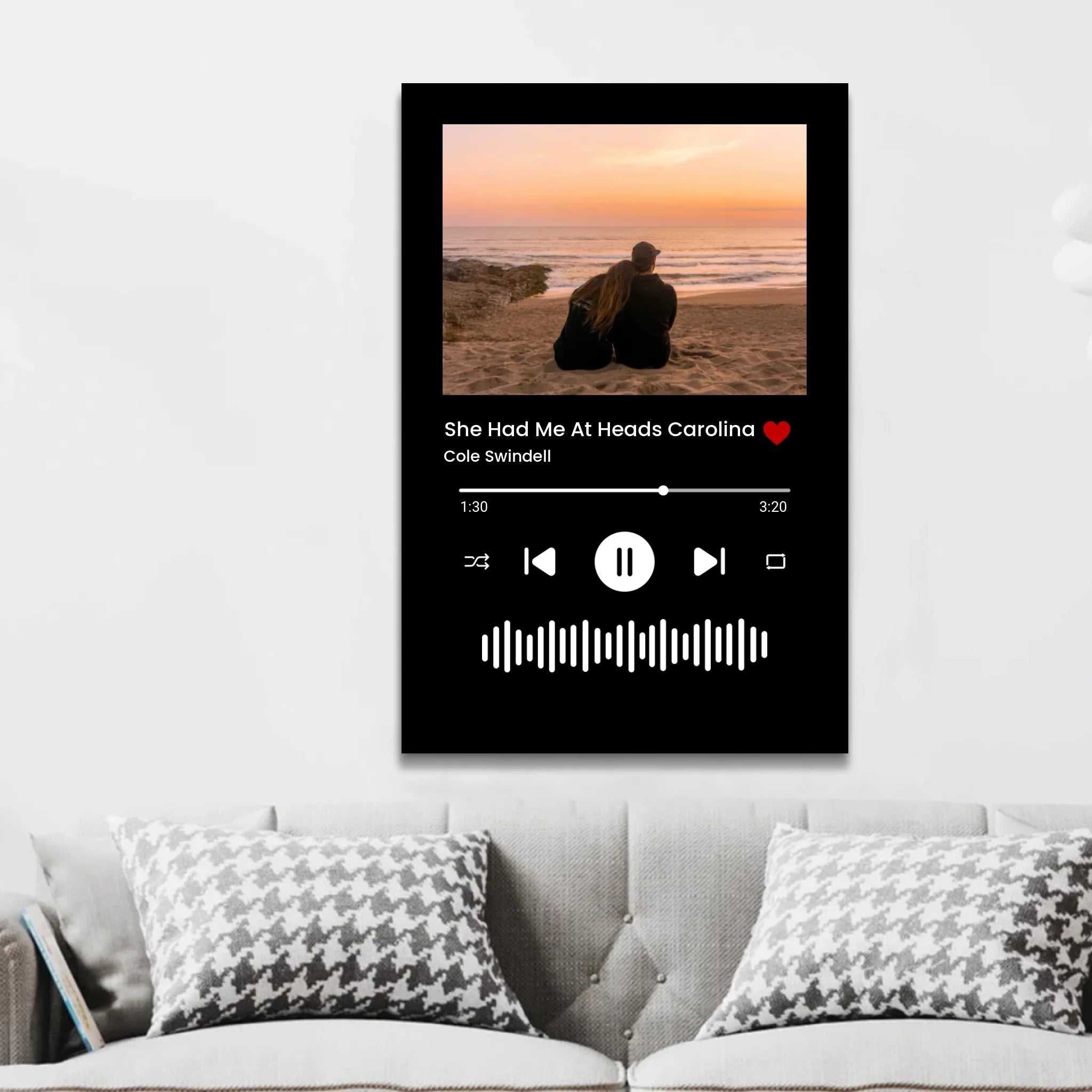 Personalisierte Leinwand – Musik- und Fotosternlicht